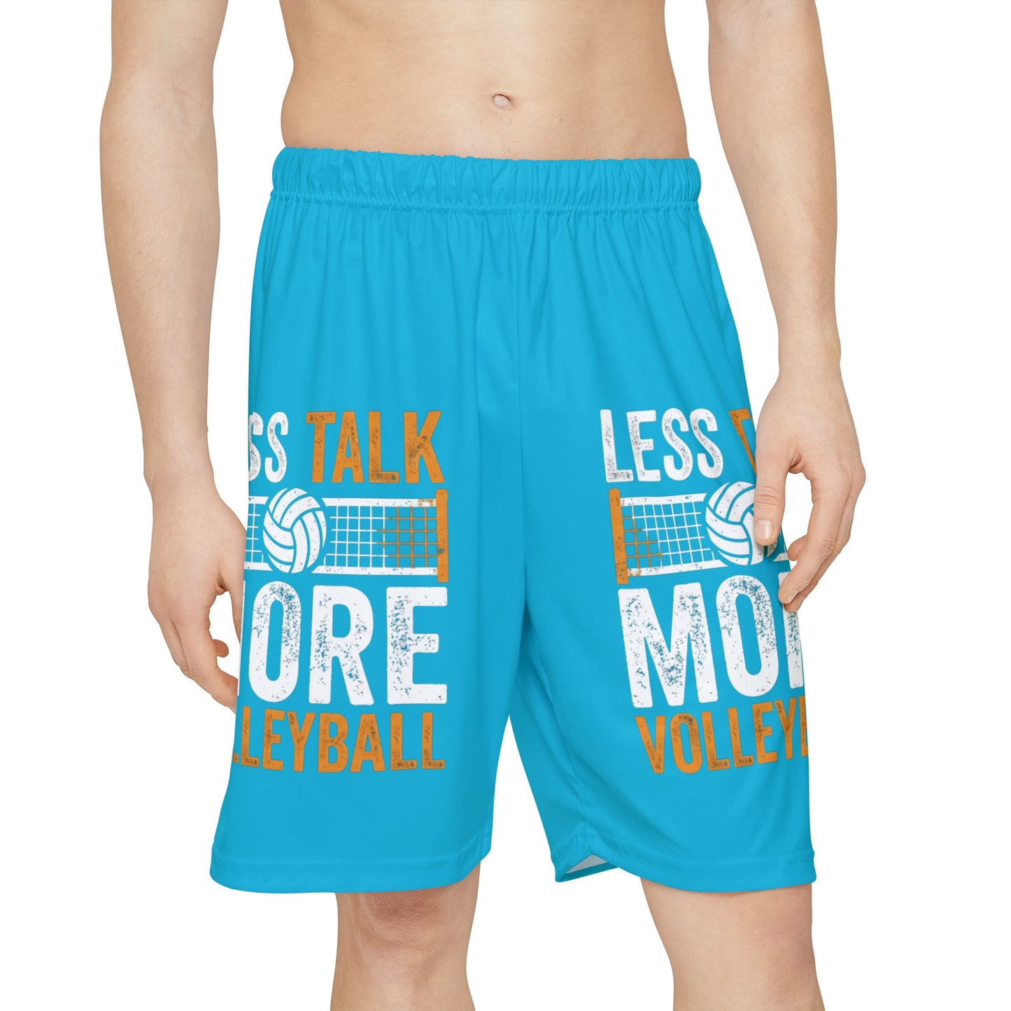 Volleyball athletic shorts with bold slogan