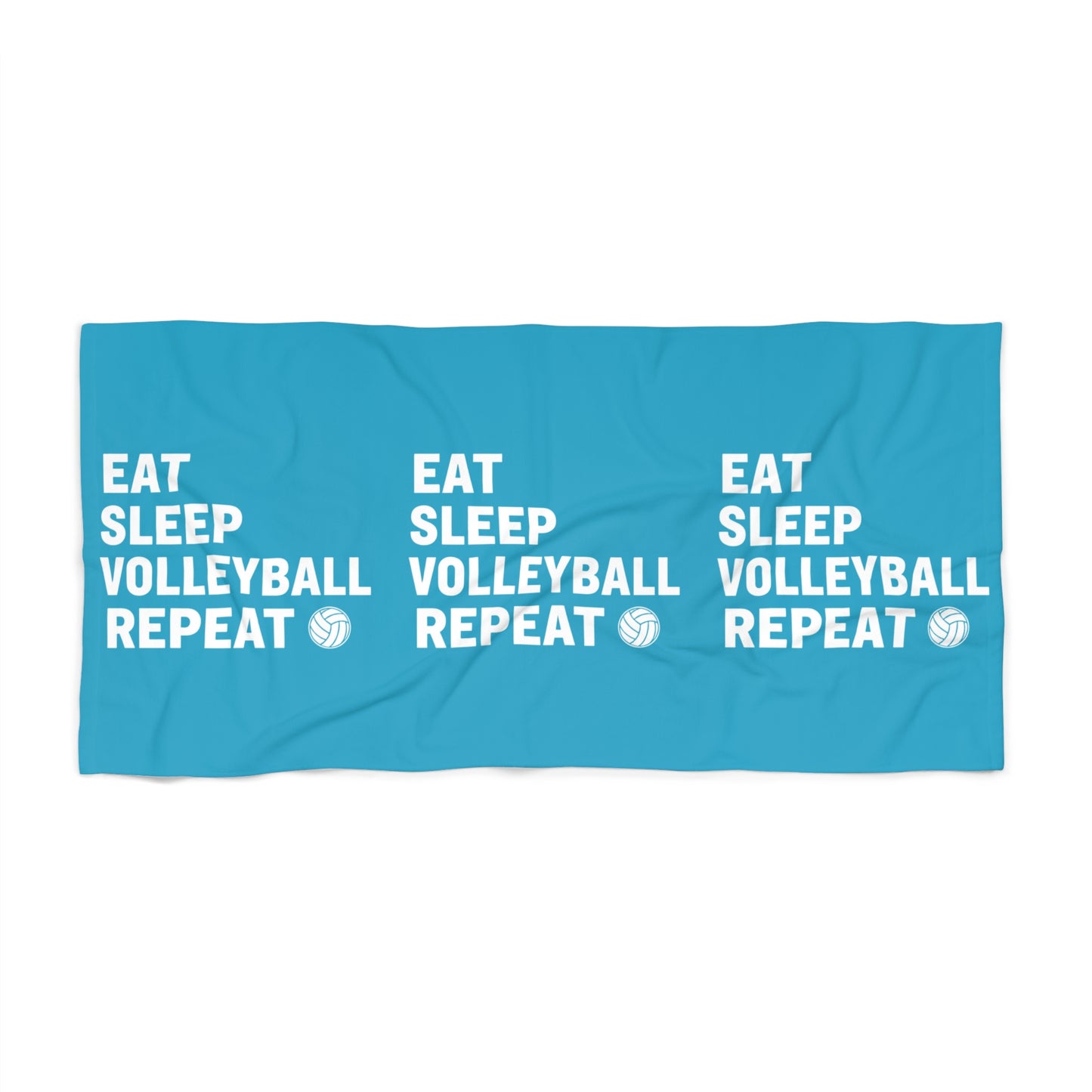 Volleyball quote towel on sand