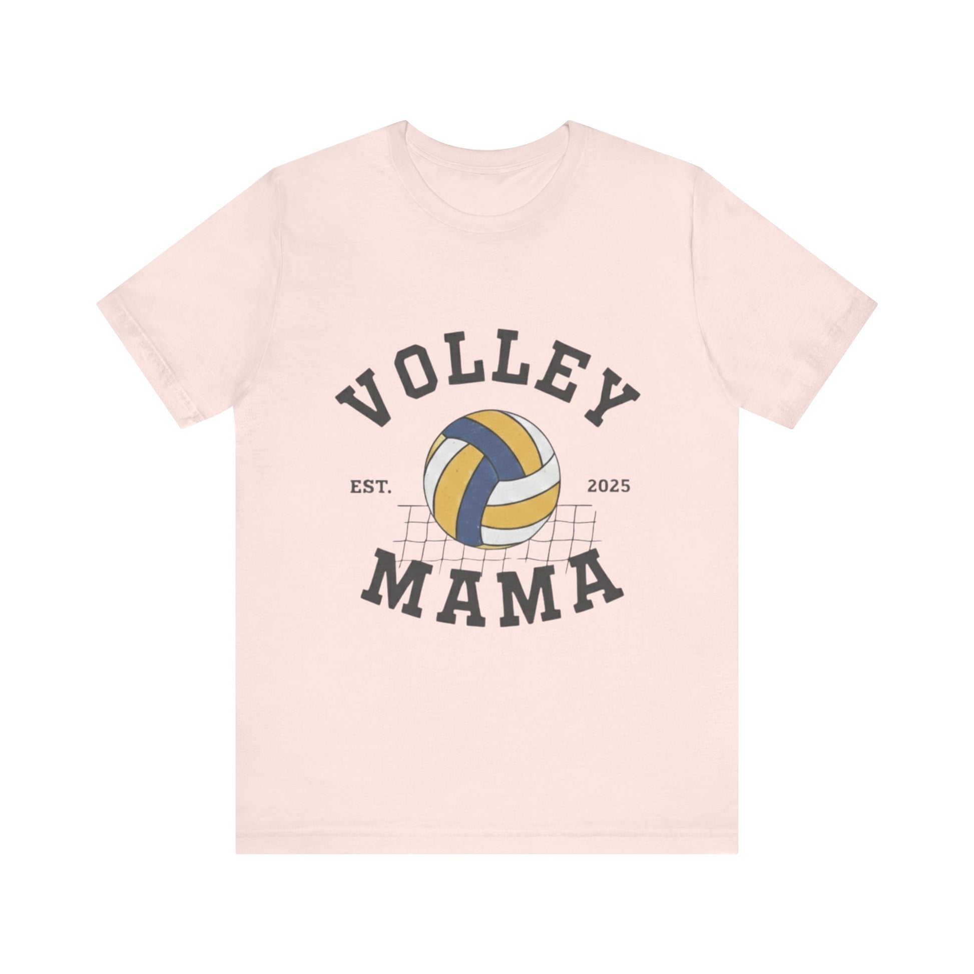 Volley Mama T-Shirt with volleyball and net design