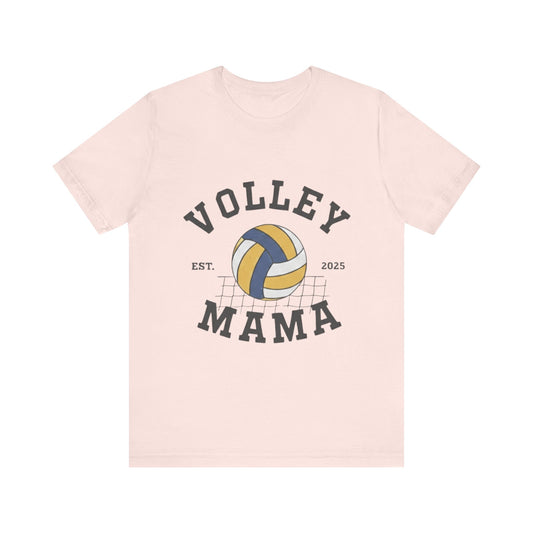 Volley Mama T-Shirt with volleyball and net design