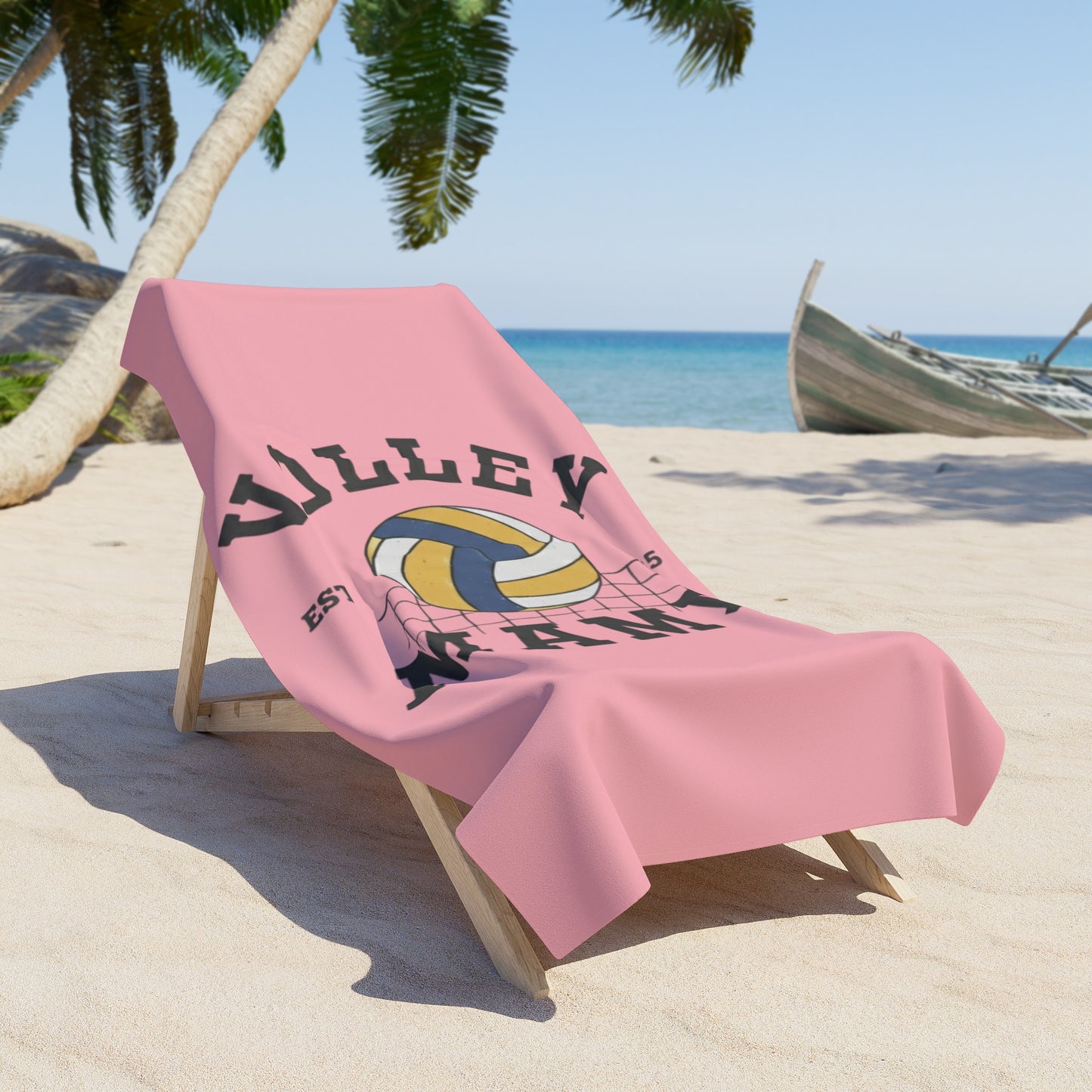 Volleyball-themed beach towel for moms