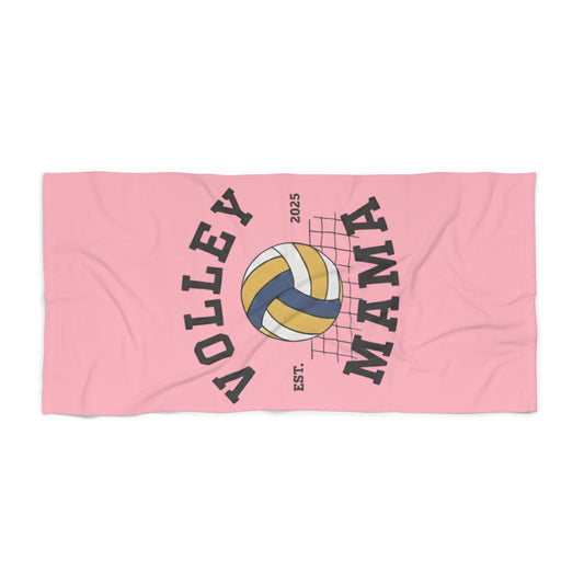 Volley Mama Beach Towel with volleyball design