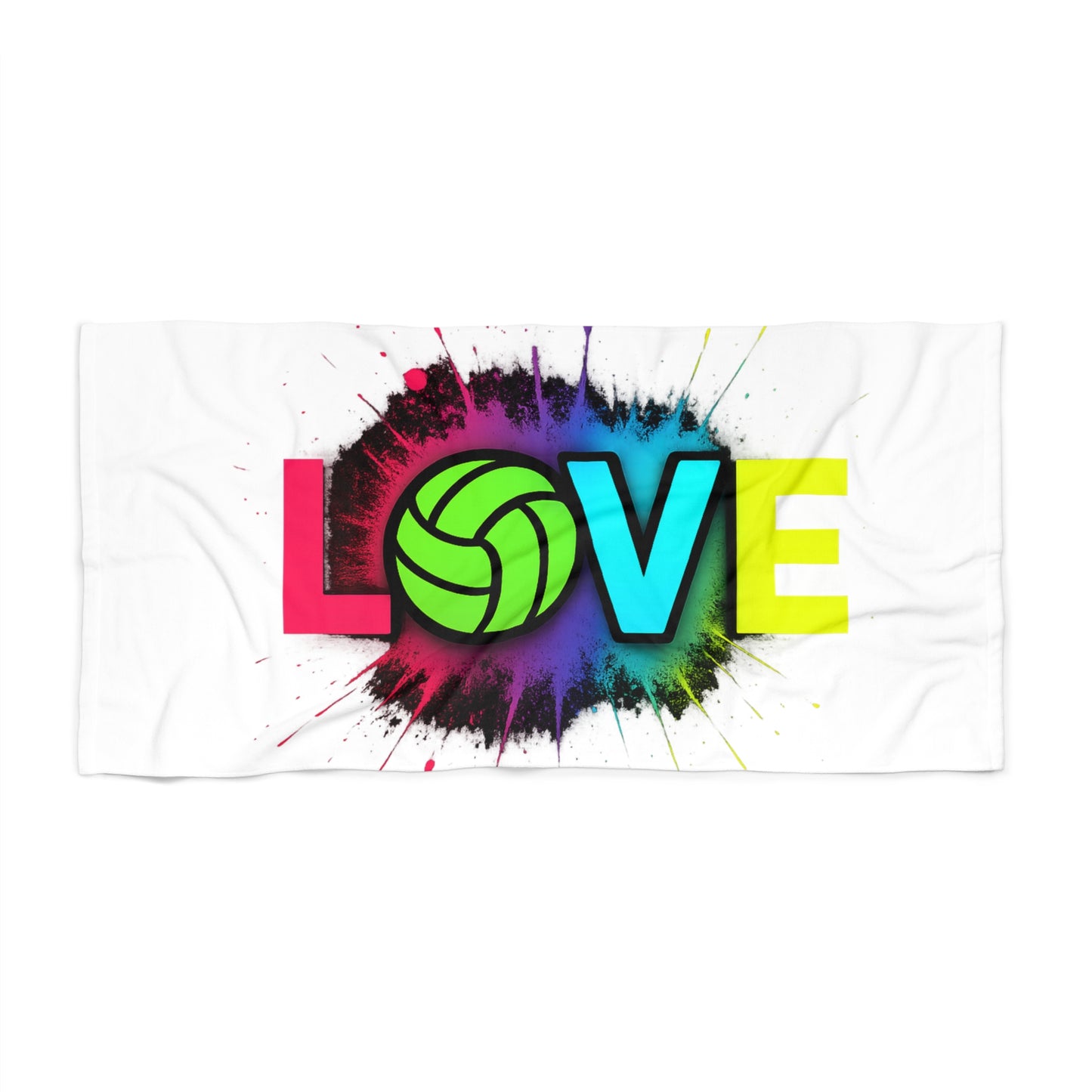 Sporty volleyball beach towel for summer lounging