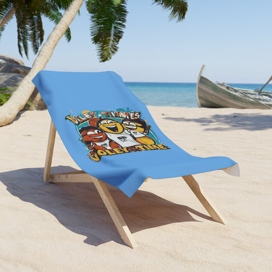 Colorful volleyball towel with βVolley Timesβ print