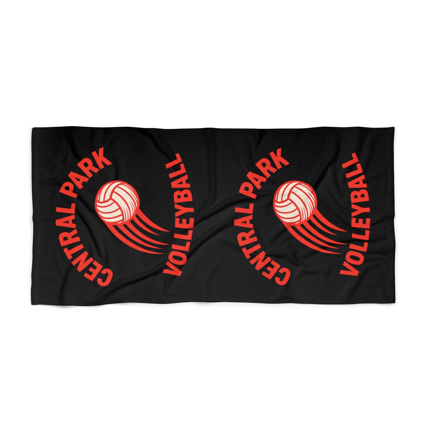 Central Park Volleyball Fire Towel with bold flame design