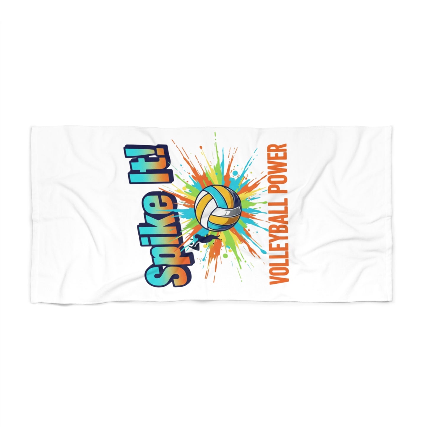 Soft and vibrant volleyball towel for summer beach days