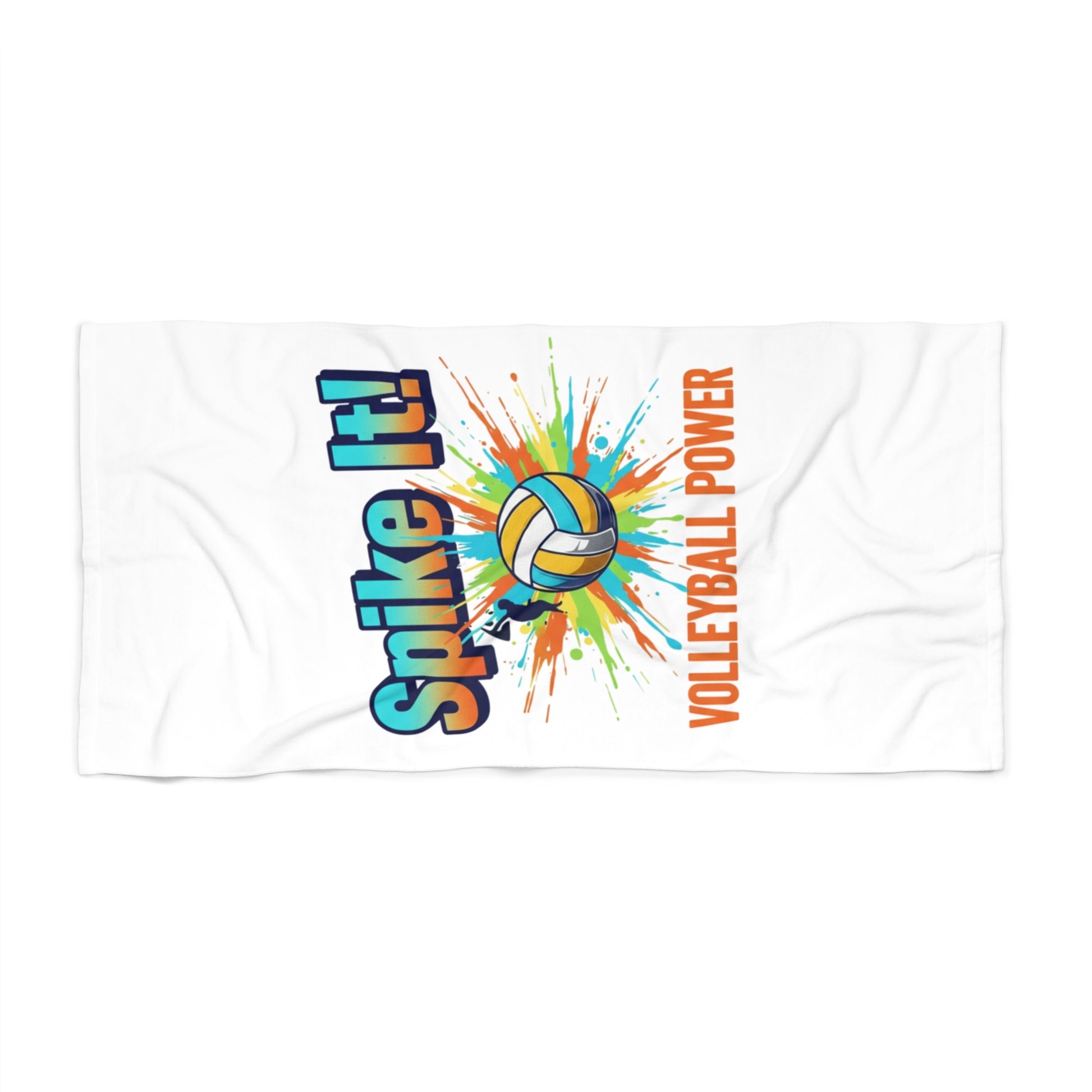 Soft and vibrant volleyball towel for summer beach days