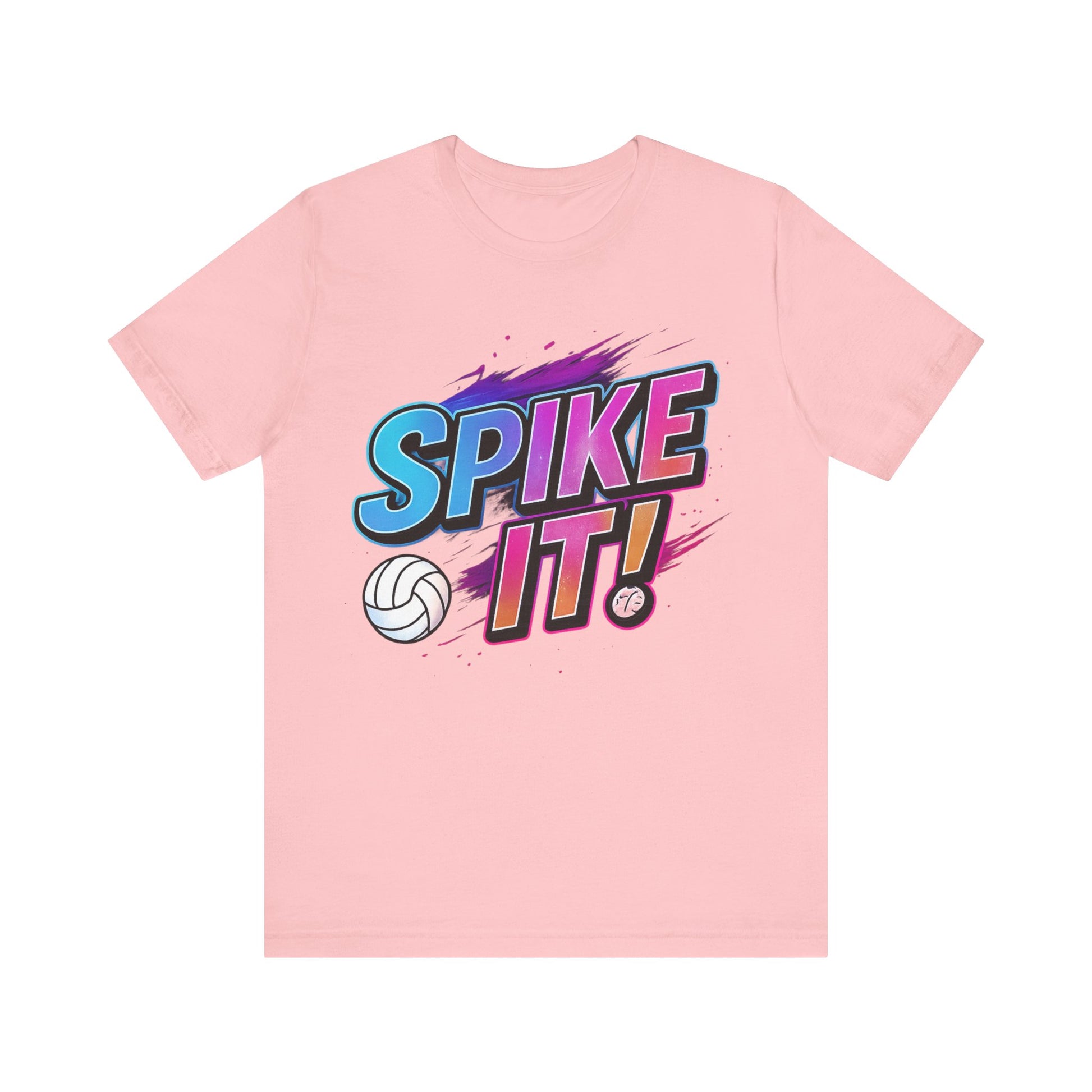 Comfortable cotton t-shirt with volleyball slogan graphic