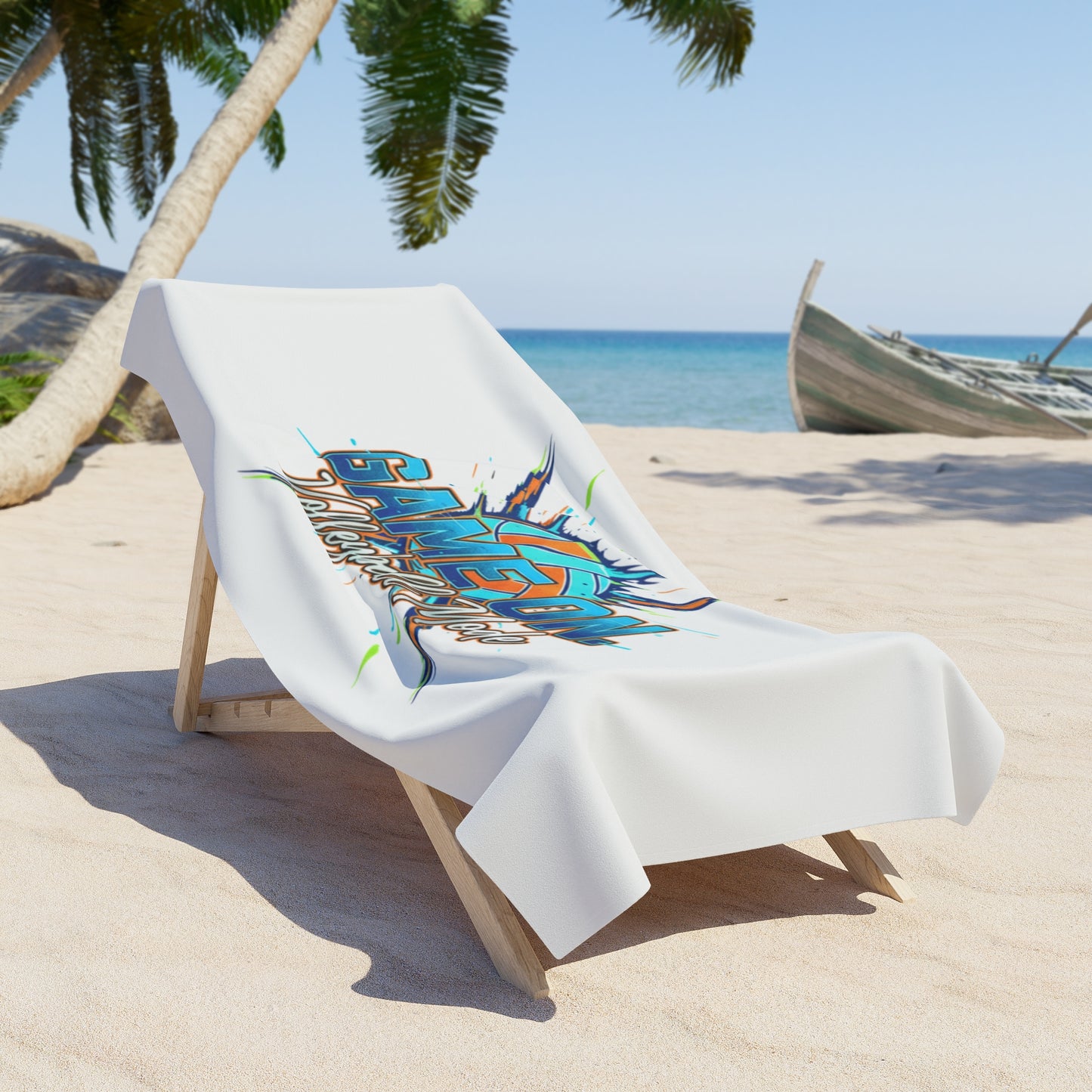 Athletic-style beach towel perfect for volleyball fans.