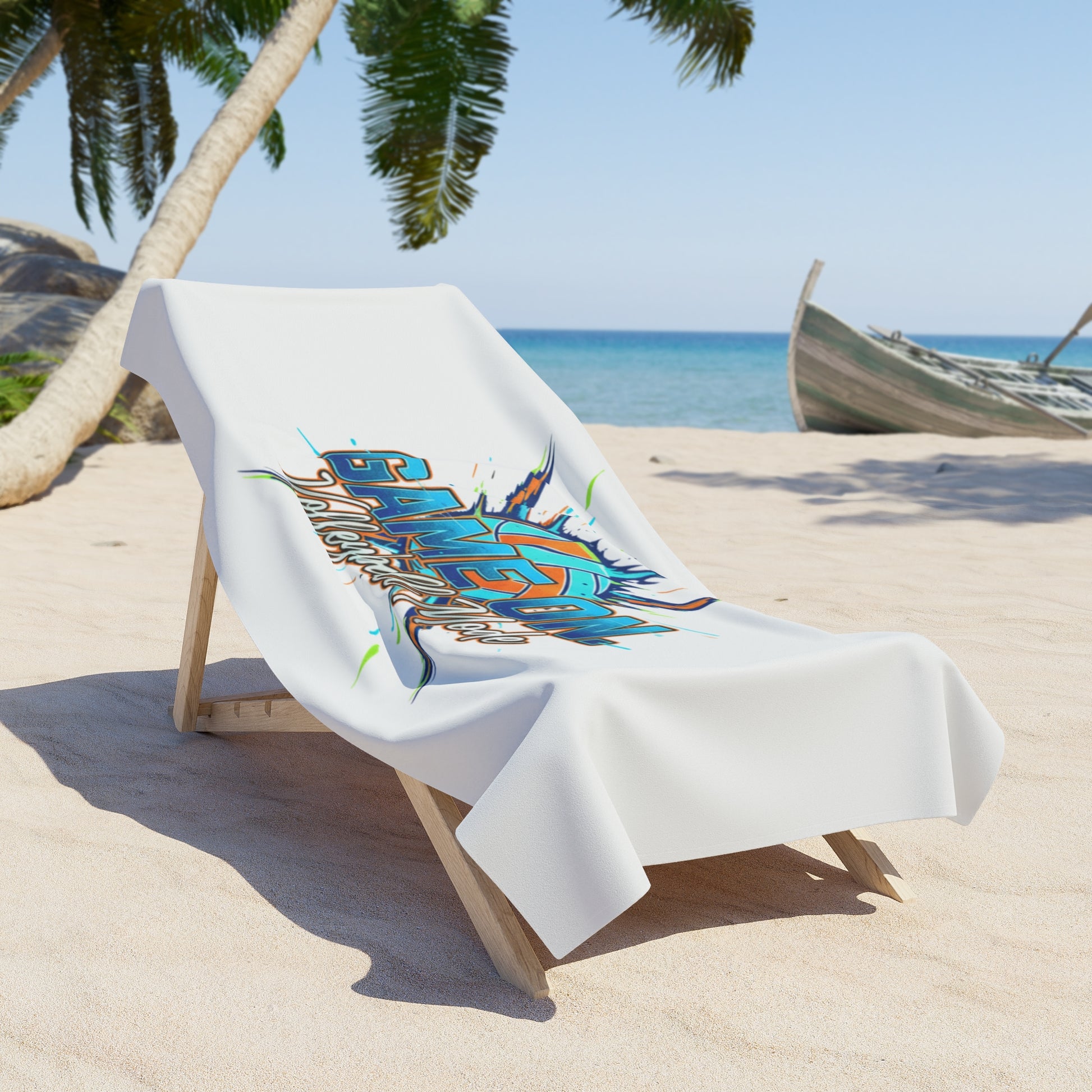 Athletic-style beach towel perfect for volleyball fans.