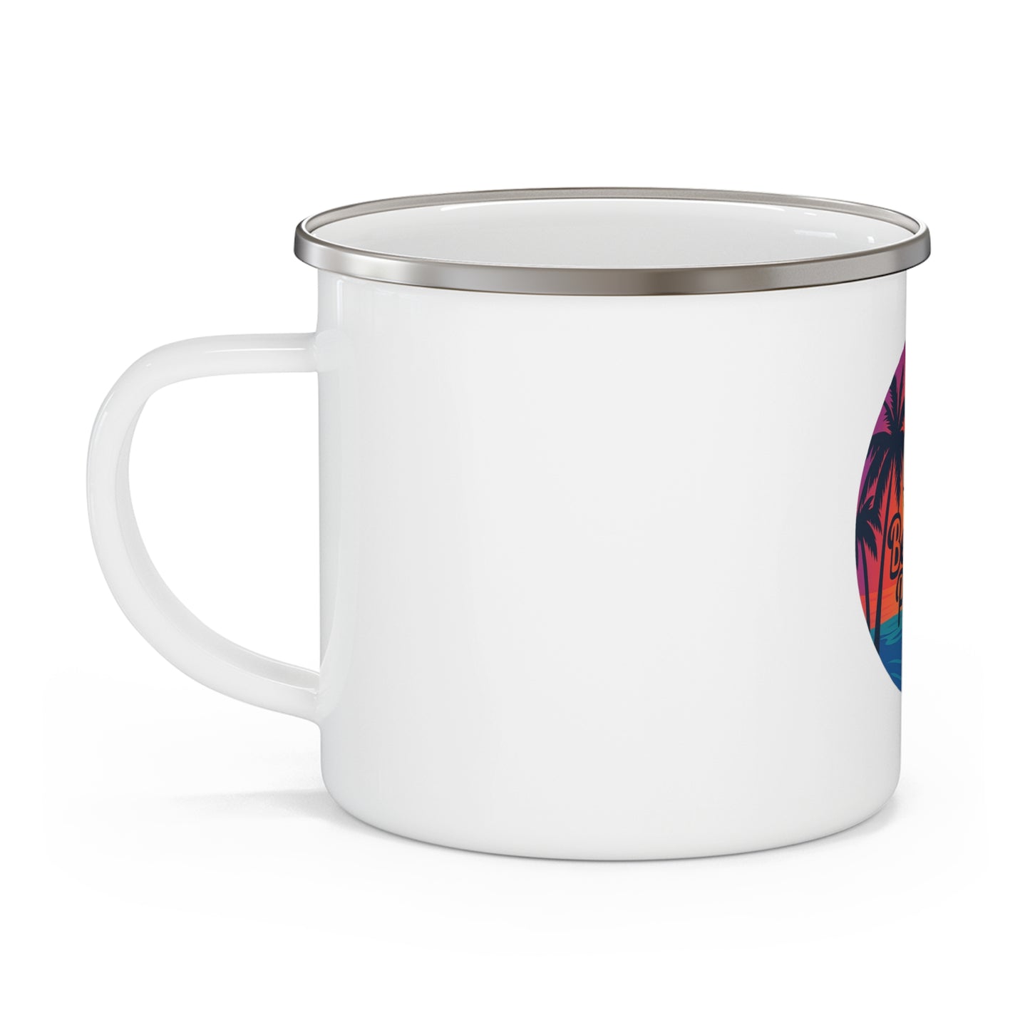 Outdoor adventure enamel coffee mug