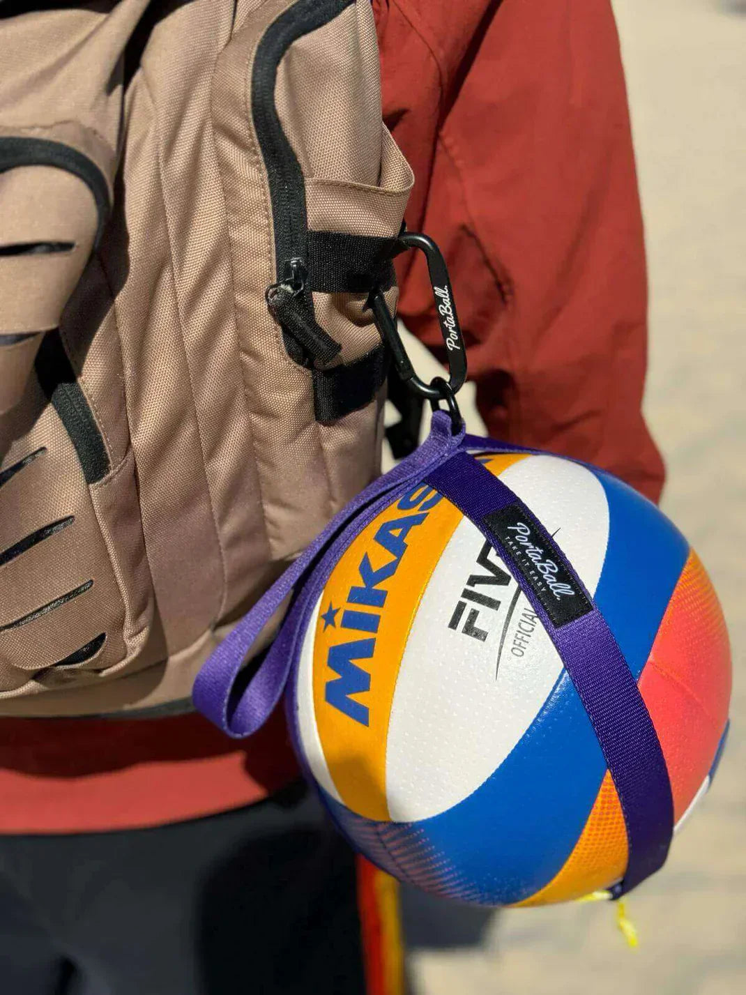 Portaball volleyball carrier bag designed for easy travel and storage.