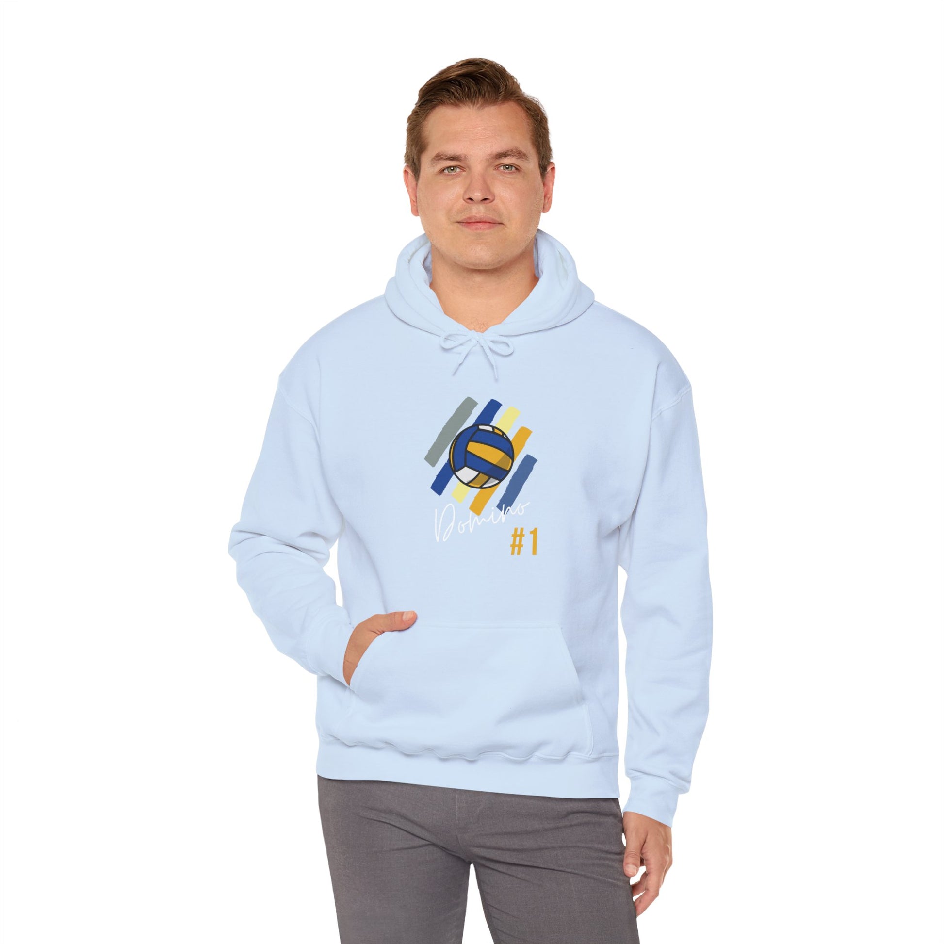domino park themed athletic hoodie with pouch pocket