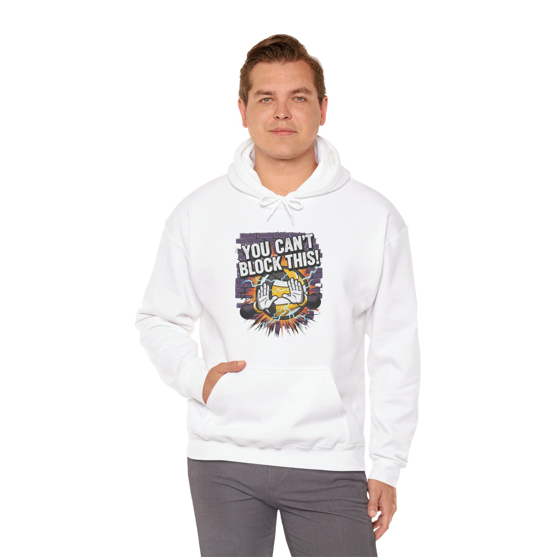 You Cant Block This aggressive volleyball text hoodie design