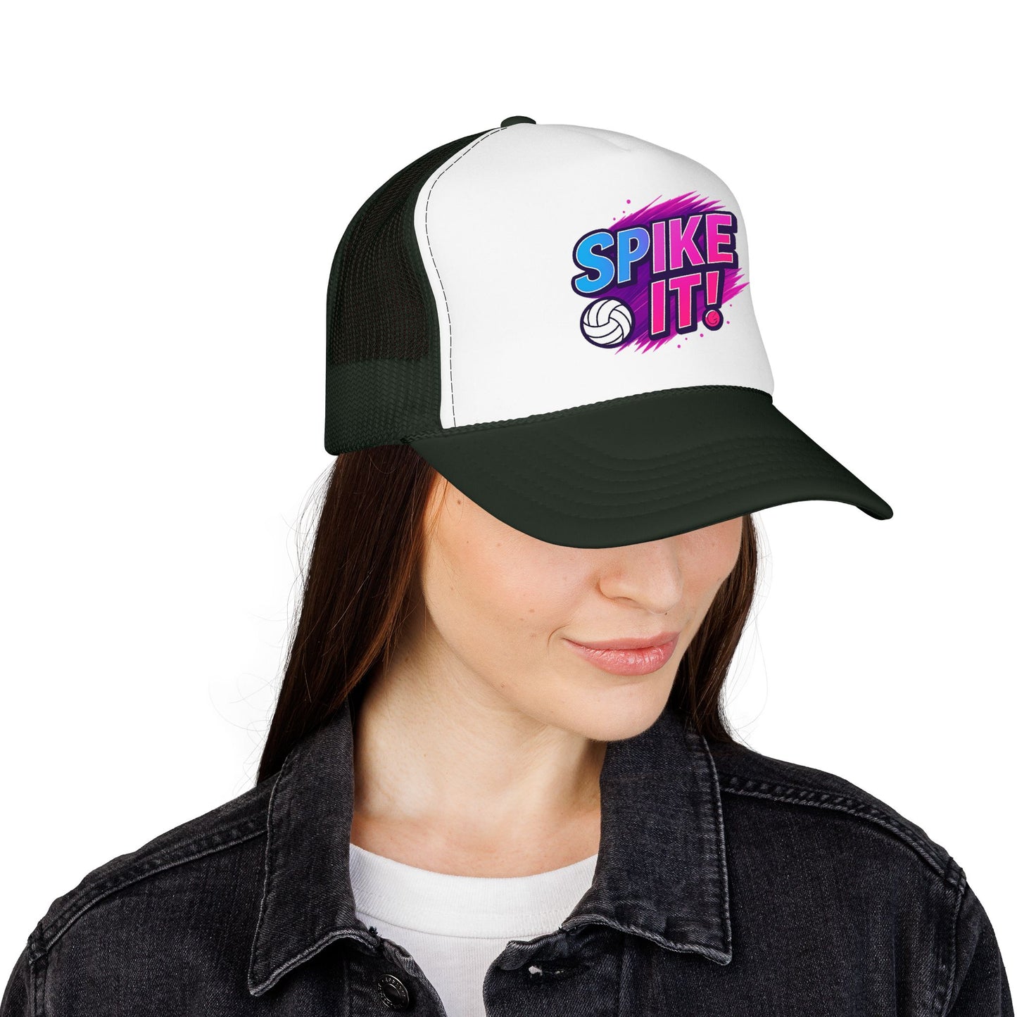 Neon volleyball splash Spike It design