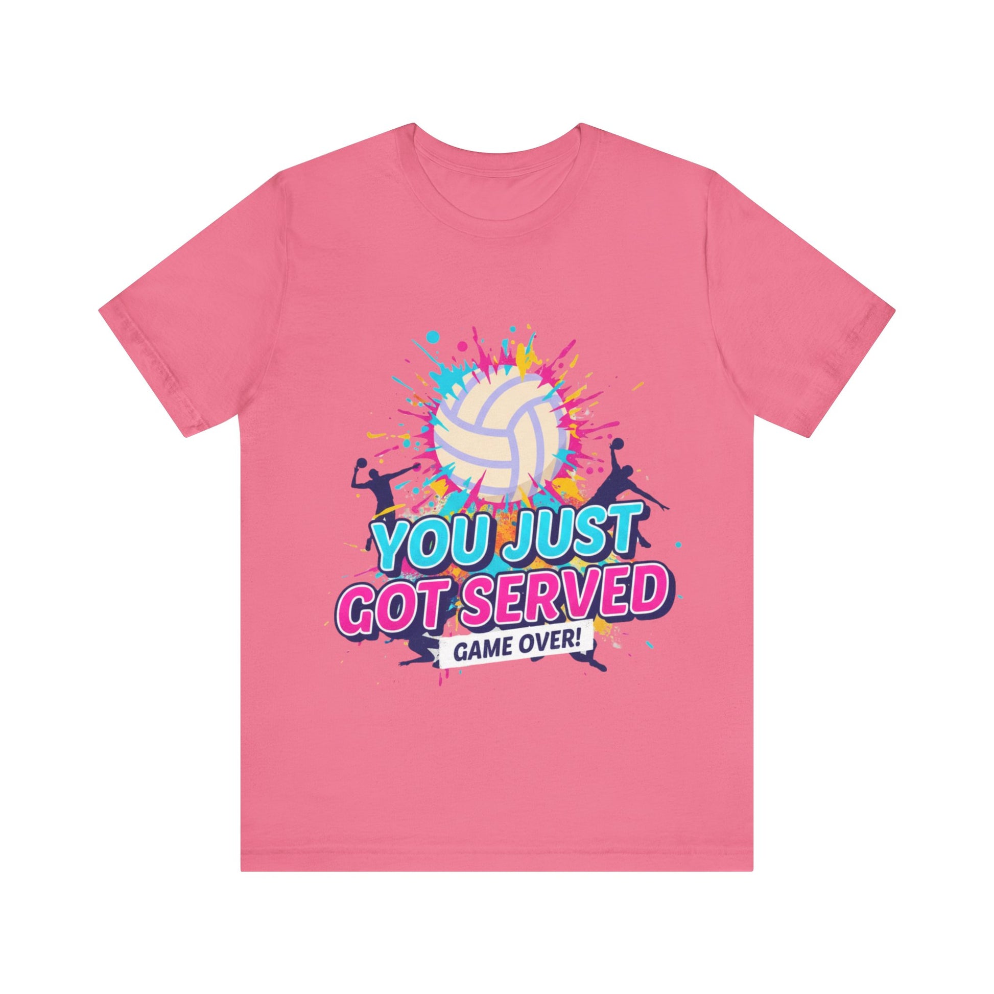 Player wearing You Just Got Served shirt at the beach