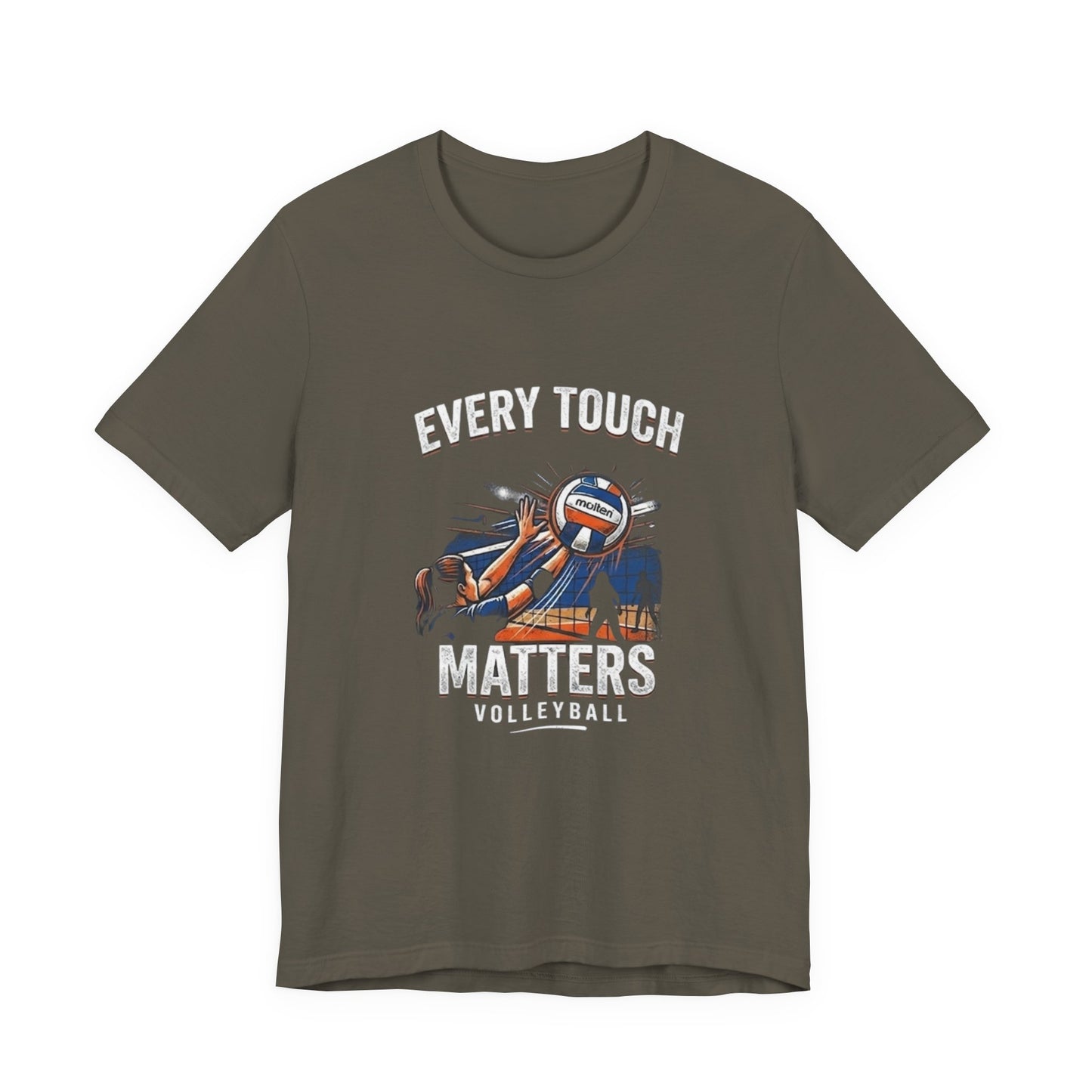 Clean structured volleyball slogan Every Touch Matters design