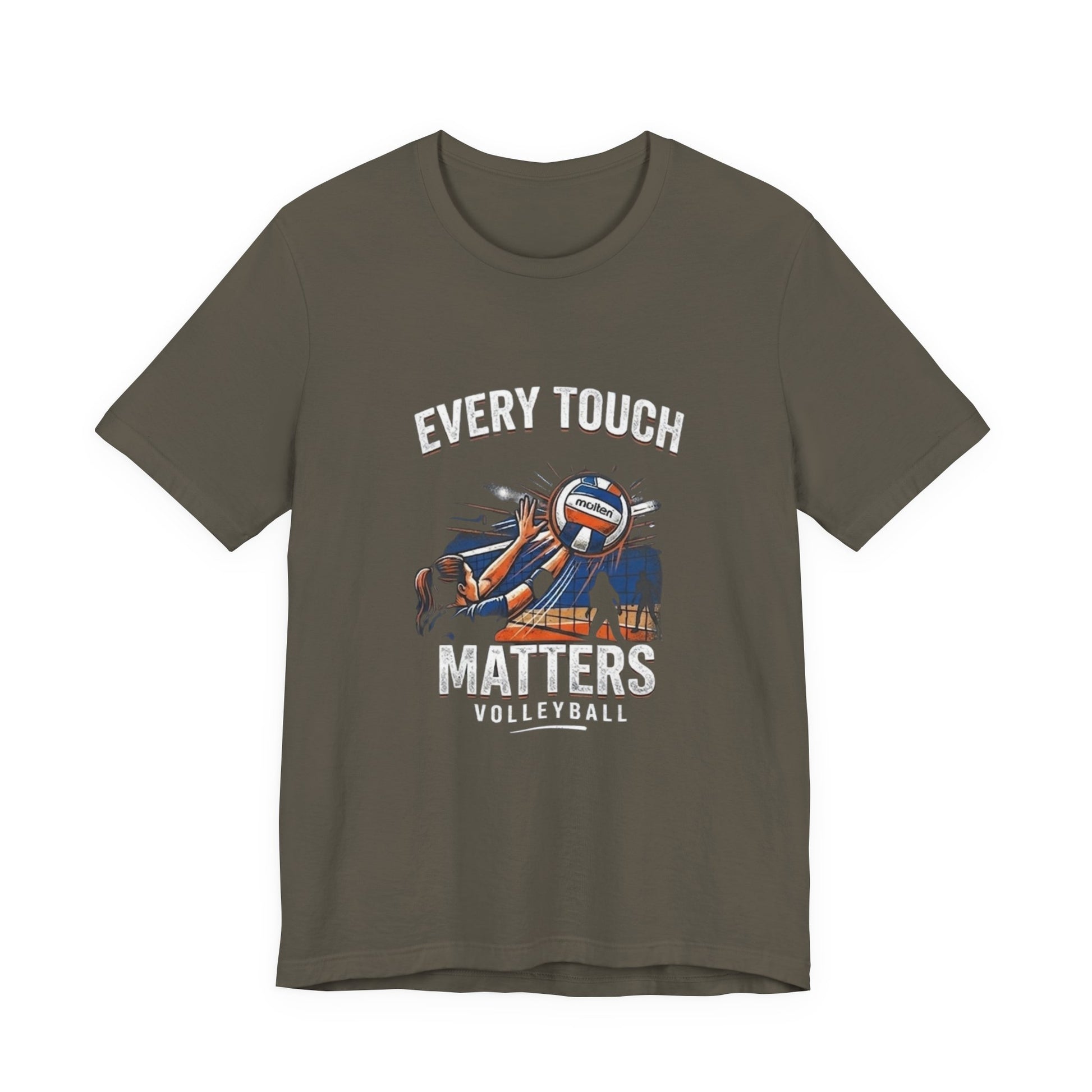 Clean structured volleyball slogan Every Touch Matters design