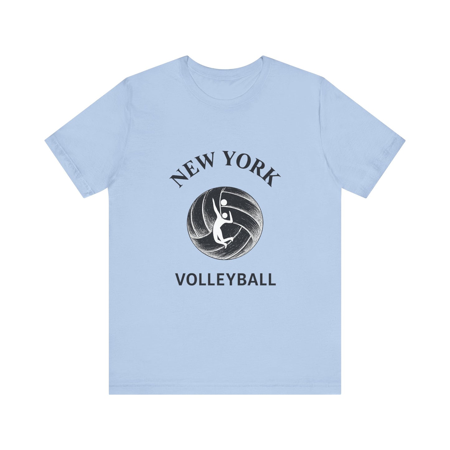 Unisex cotton volleyball shirt featuring New York Volleyball print.