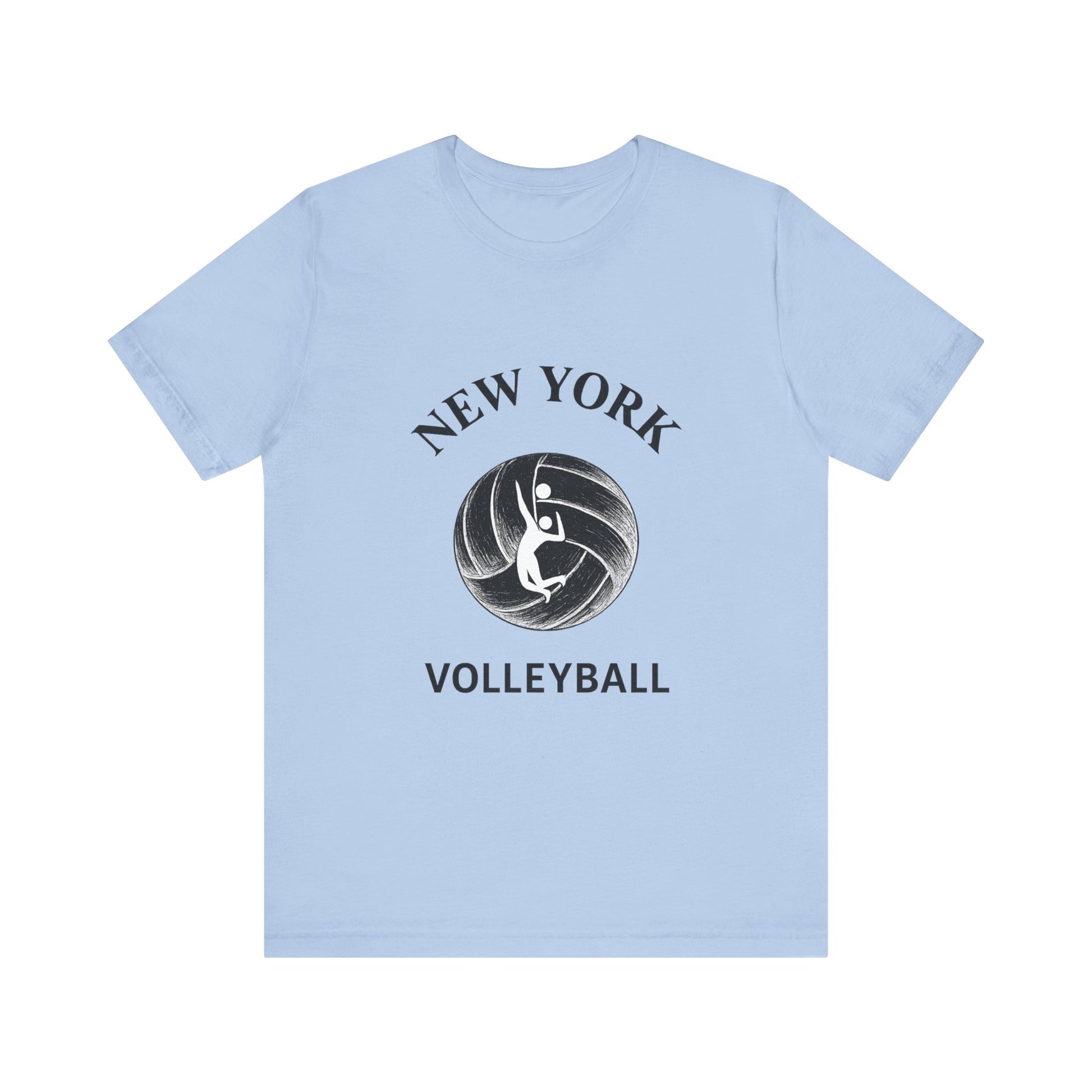 Unisex cotton volleyball shirt featuring New York Volleyball print.