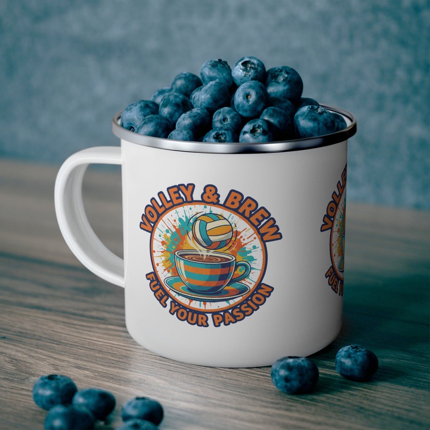 Durable volleyball gift mug for beach players