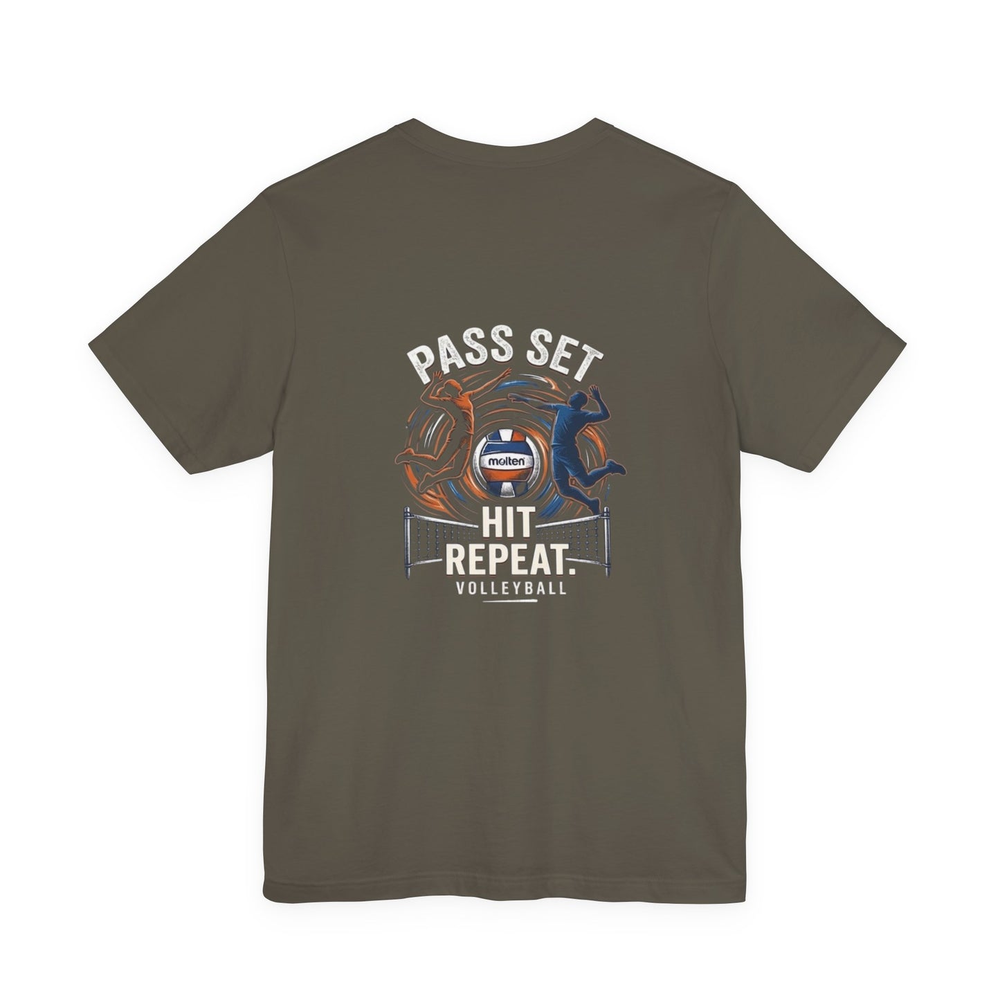 Volleyball fundamentals quote pass set hit repeat design