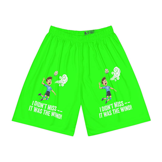 I Don't Miss It Was the Wind volleyball athletic shorts