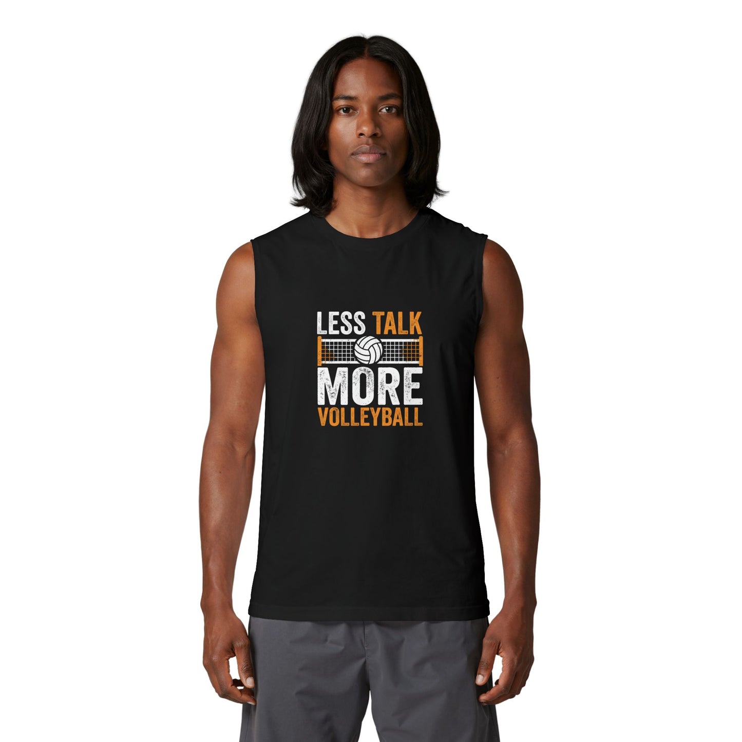 volleyball quote tank top clean typography performance style