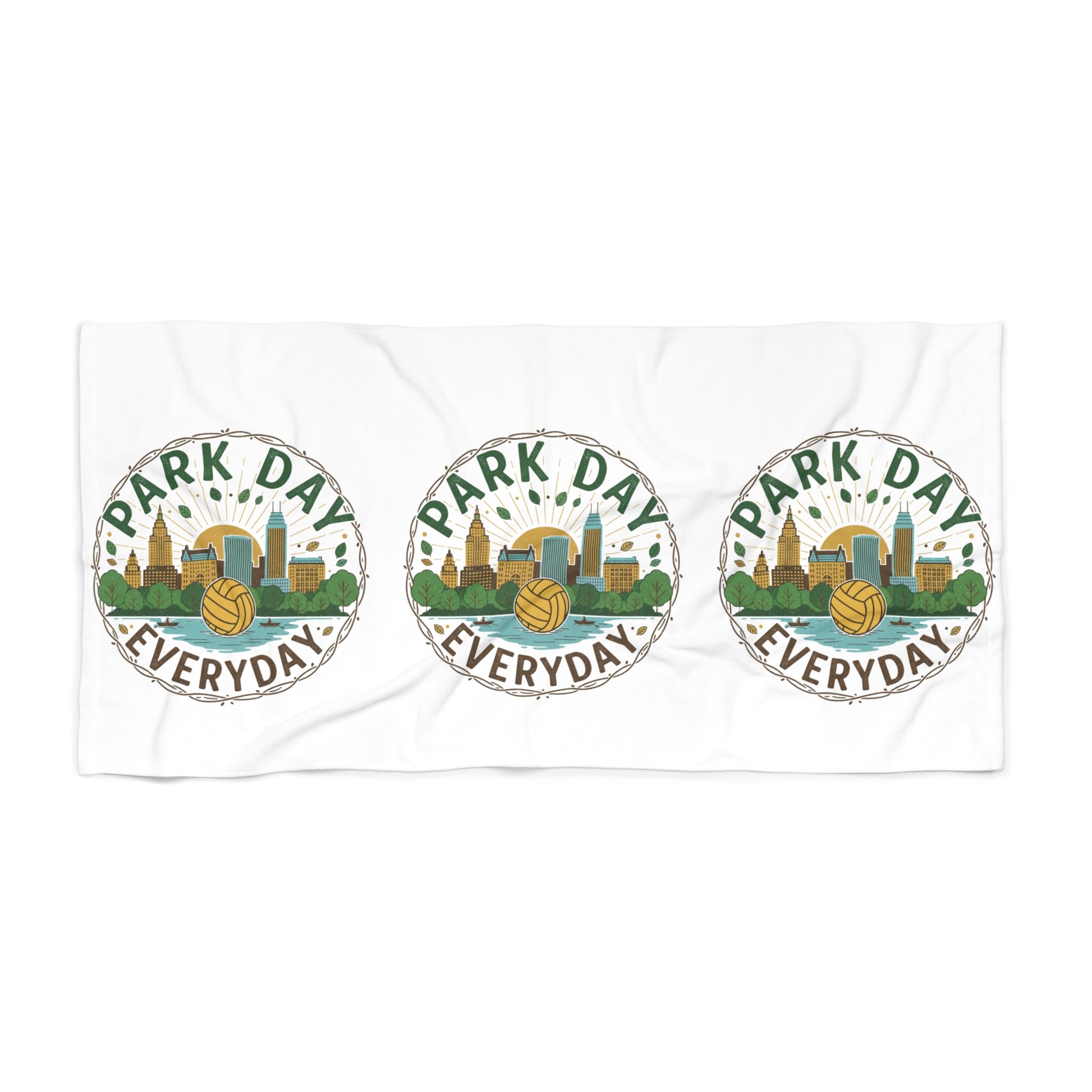 Park Day Everyday towel with bold repeating design