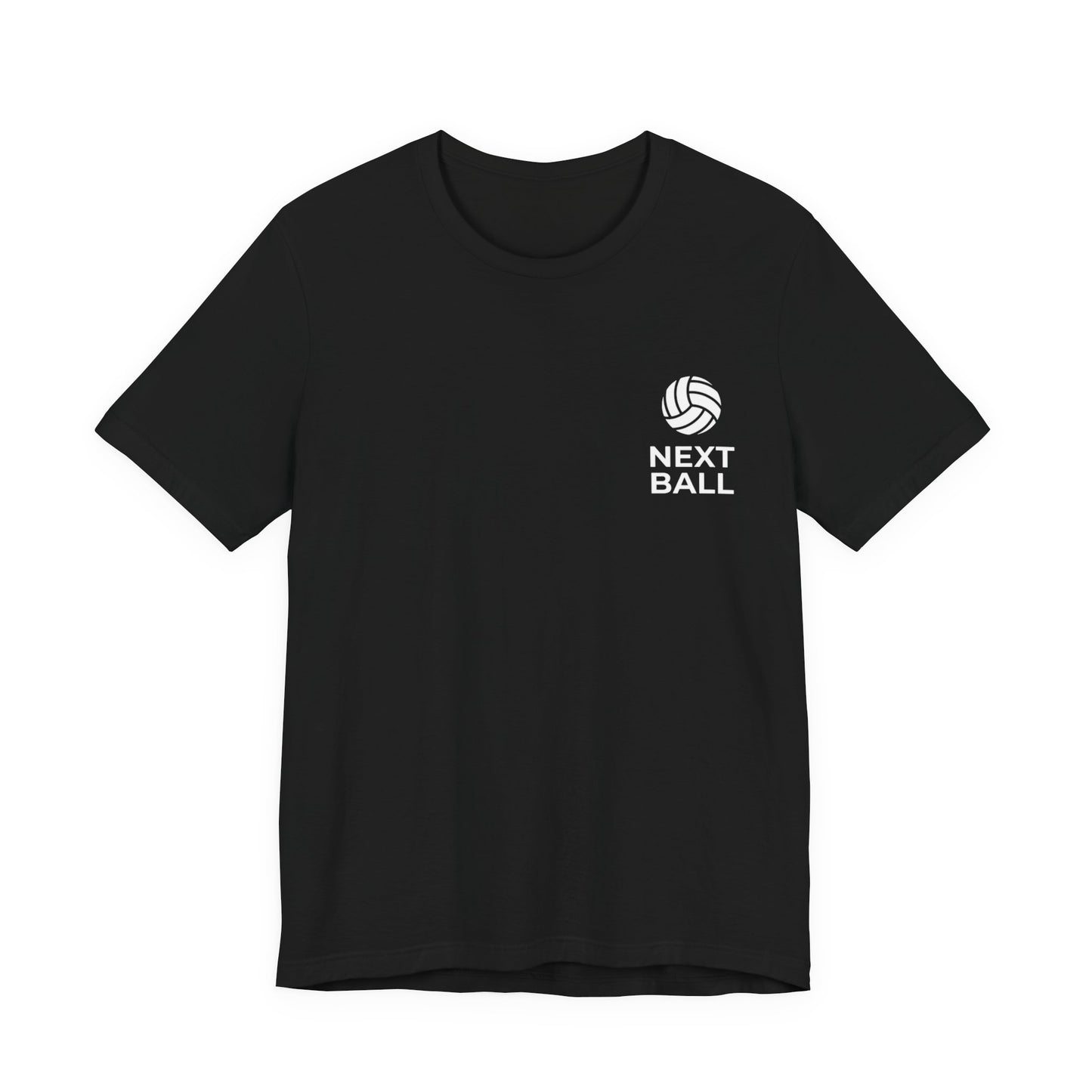 Next ball volleyball t shirt front chest text design