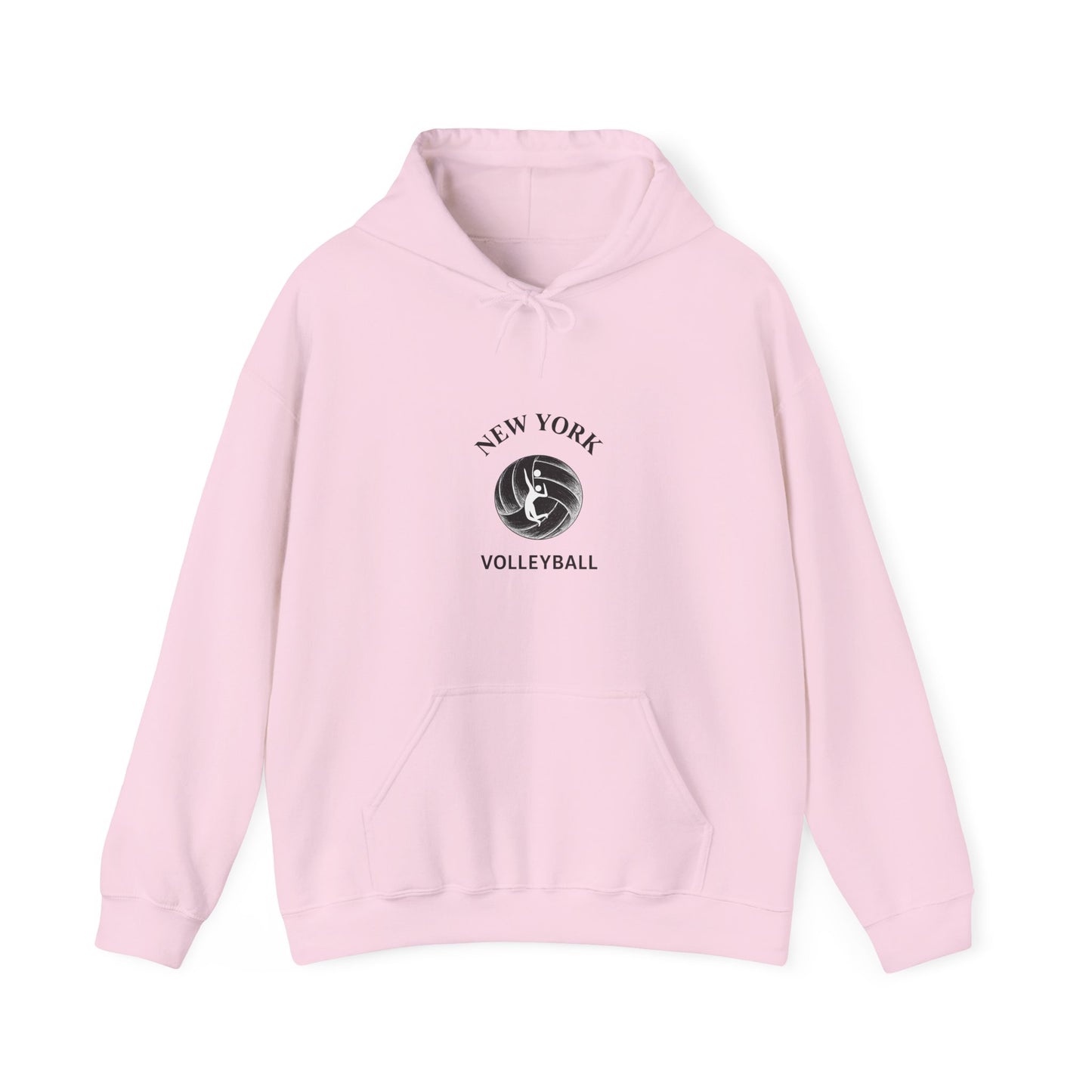 Volleyball hoodie with modern spiking graphic
