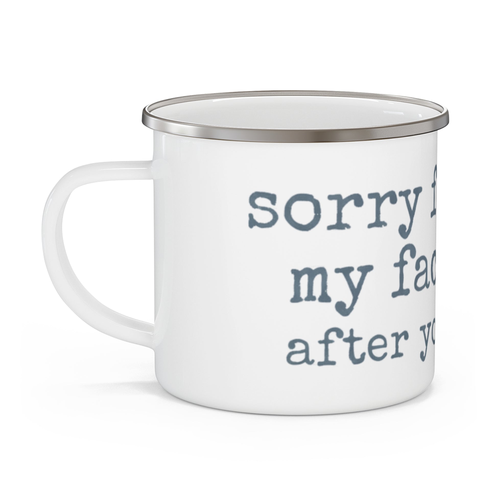 Volleyball enamel mug for outdoor games and travel