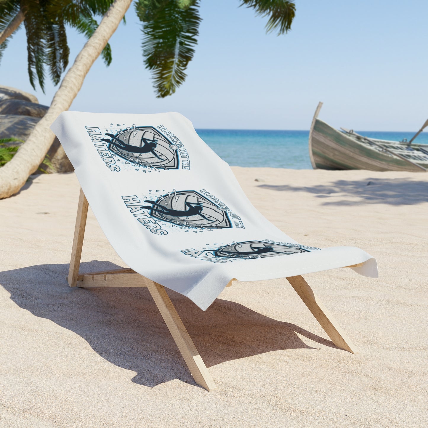 Funny volleyball attitude beach towel