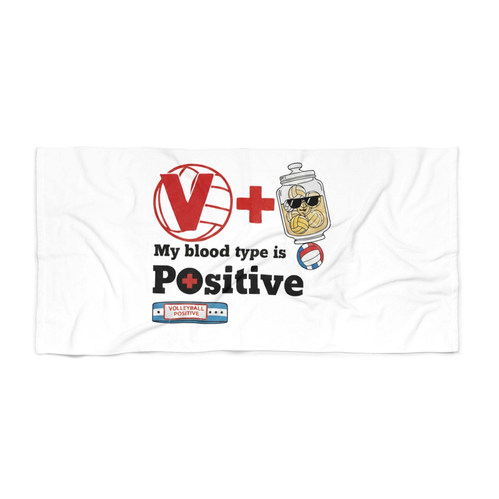 Funny volleyball design towel
