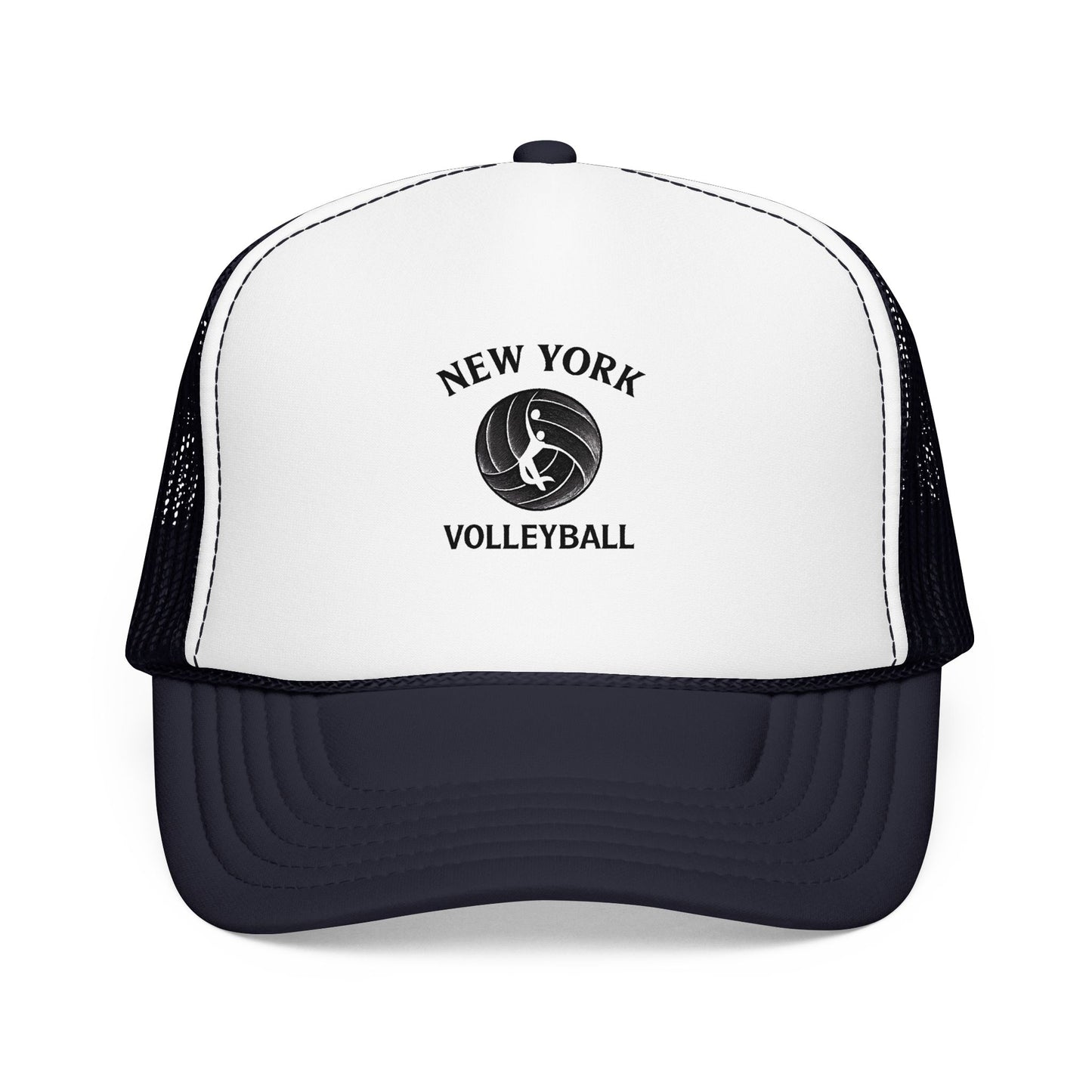 Clean New York volleyball statue themed graphic