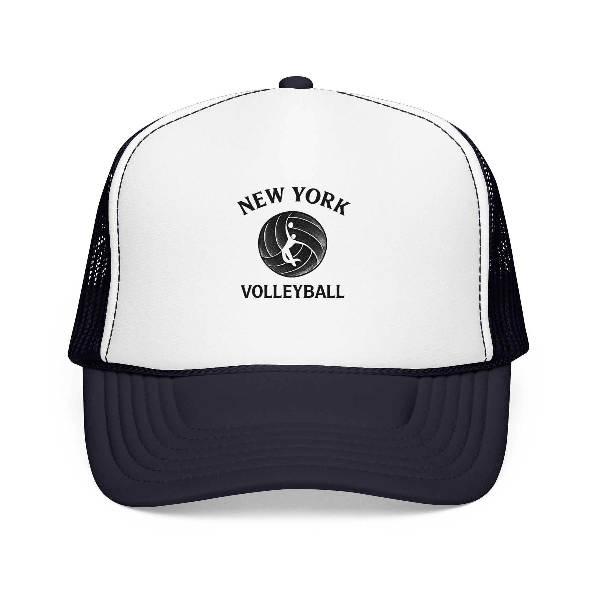 Clean New York volleyball statue themed graphic