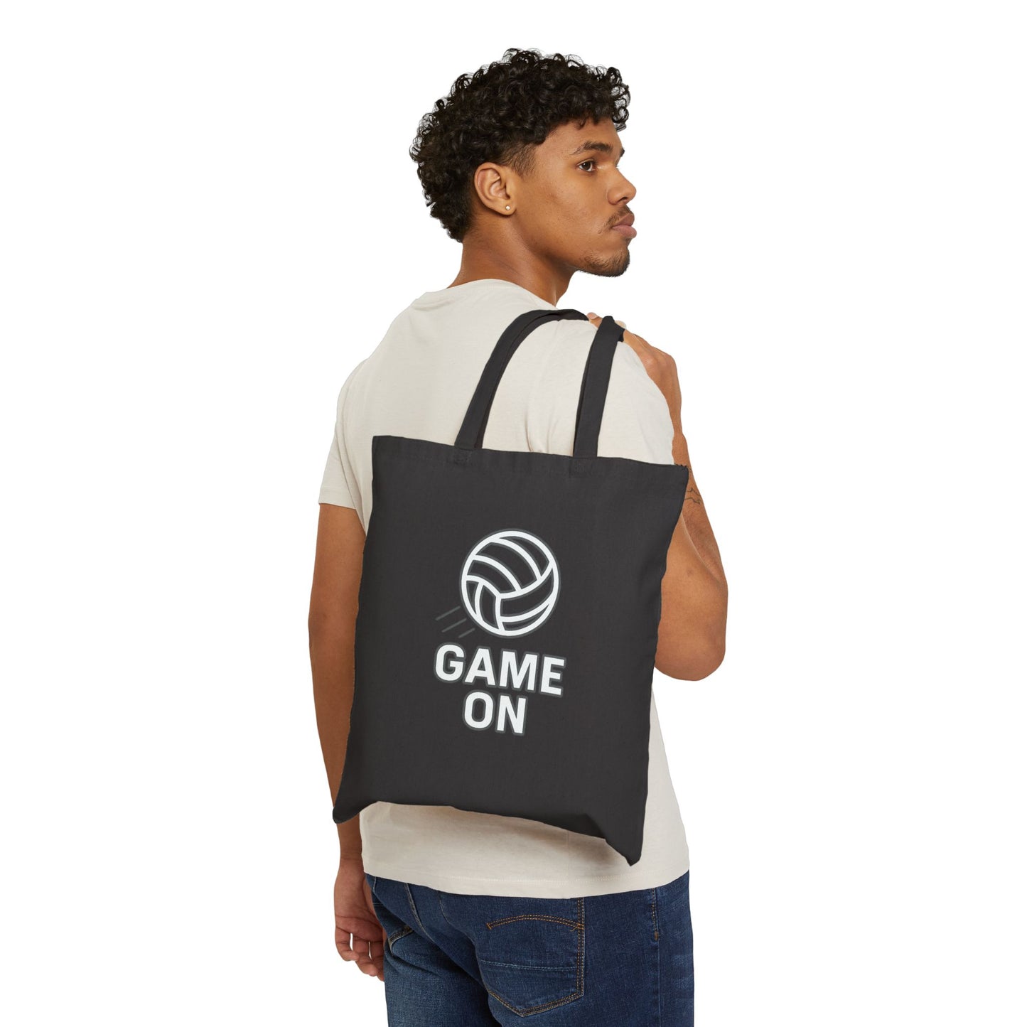 minimalist volleyball graphic tote bag everyday use