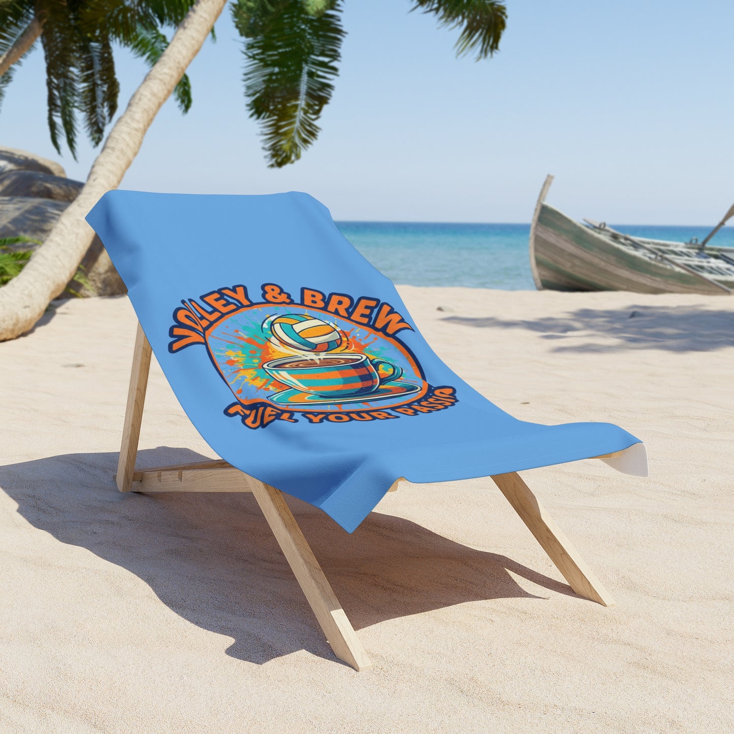NY Volleyball Shop Volleyball Brew towel flat lay