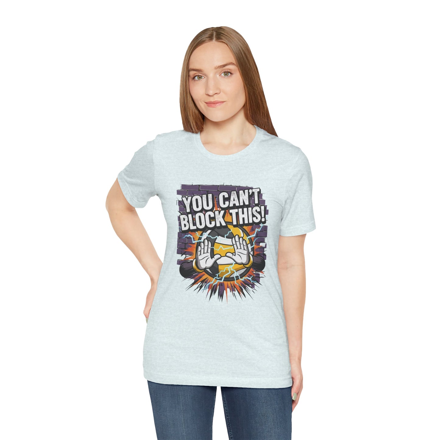 Minimalist volleyball statement text shirt design