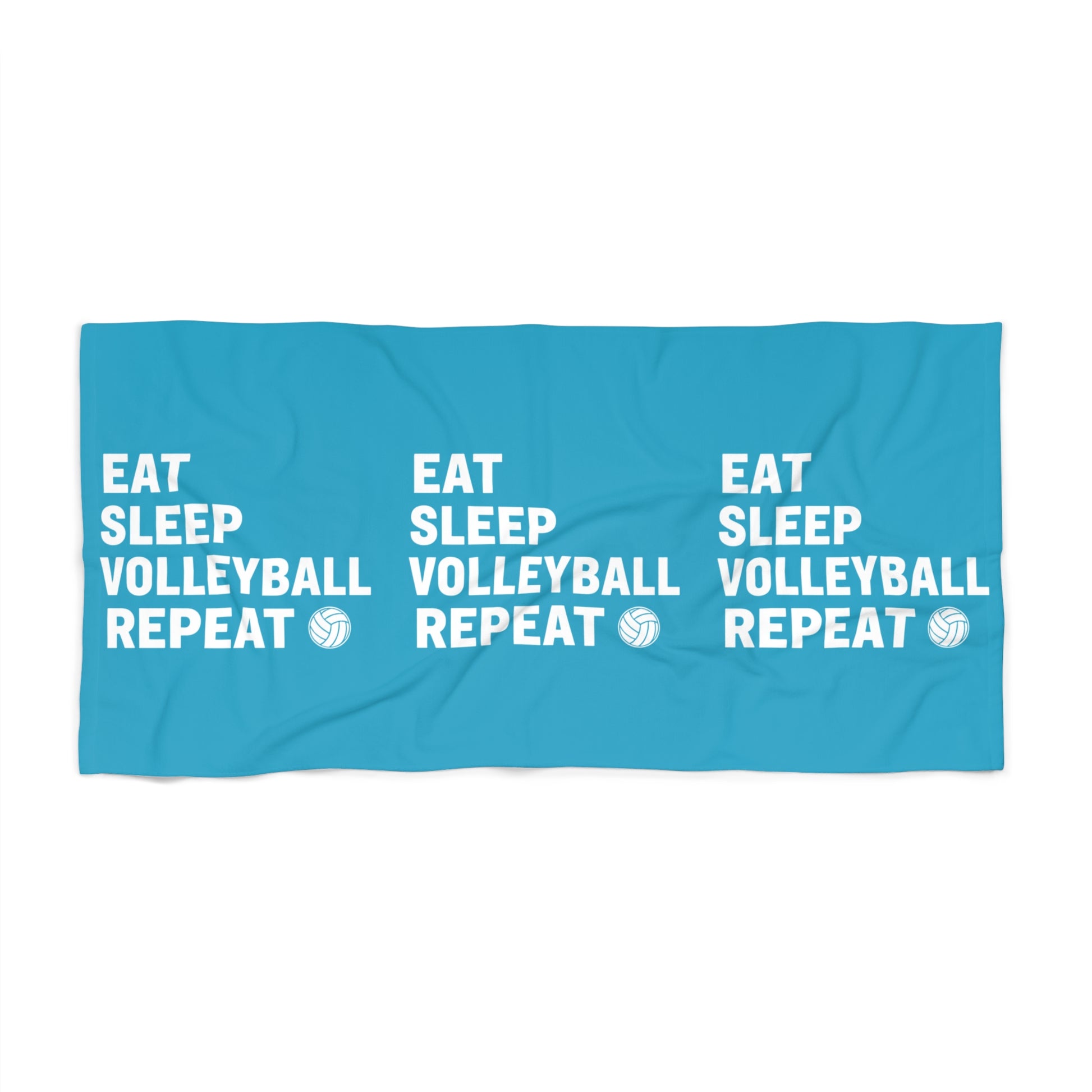 Volleyball quote towel on sand