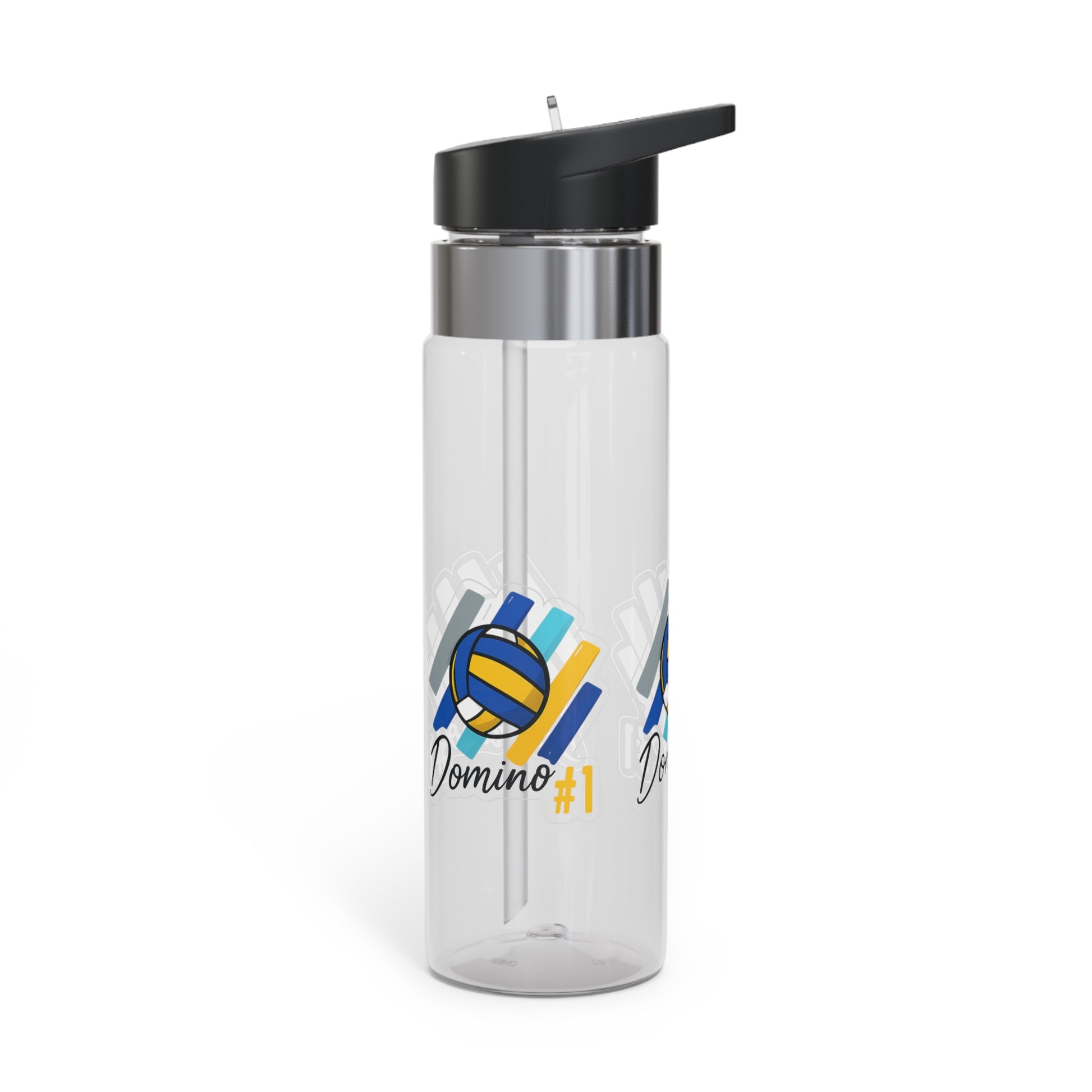NYC Domino Park #1 volleyball graphic on clear bottle