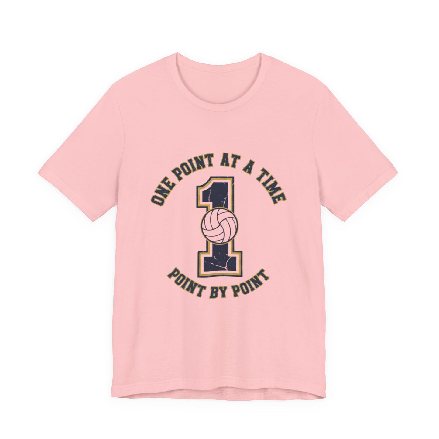 Volleyball focus slogan printed t-shirt design