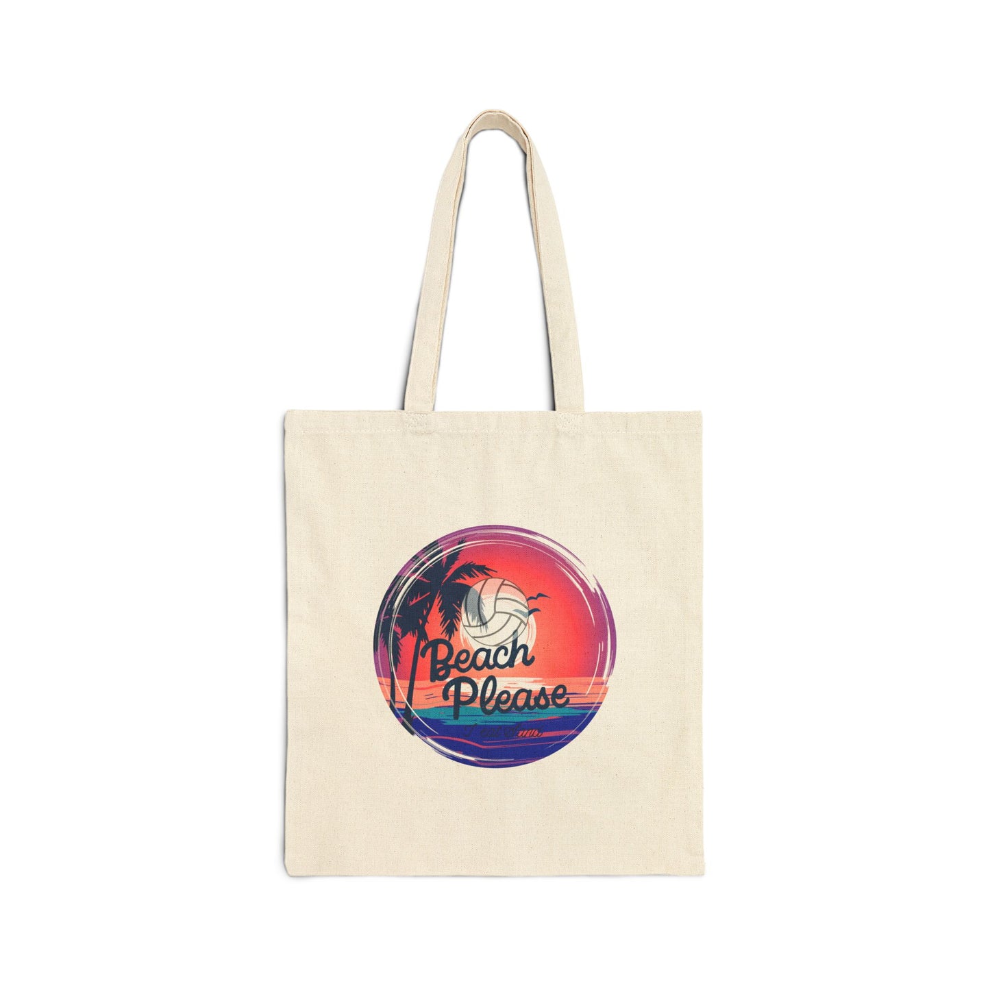 beach volleyball tote bag with coastal inspired design