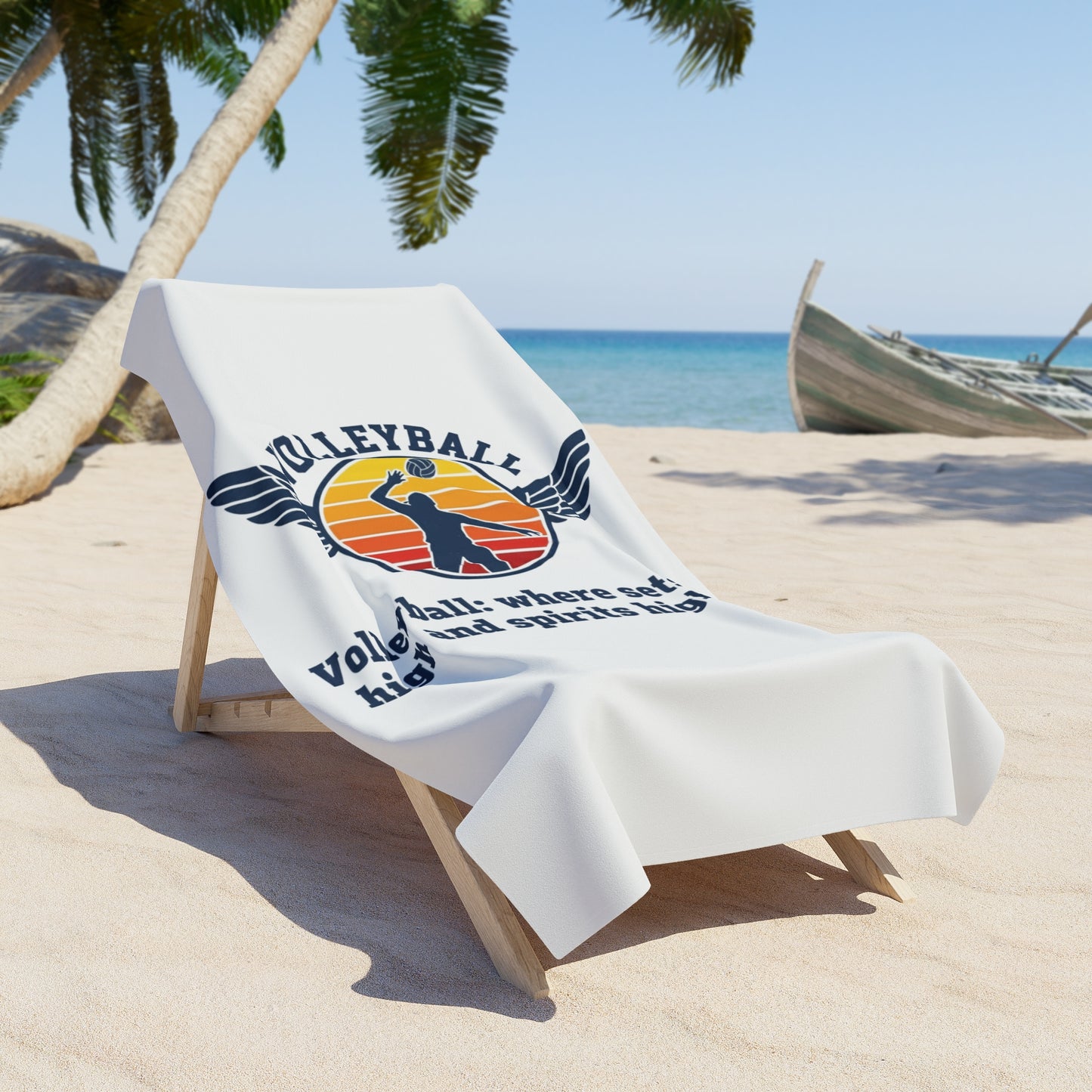 Setter themed volleyball towel