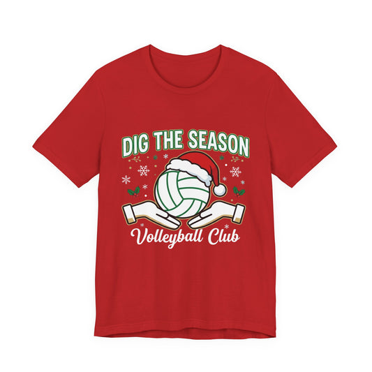 Dig the Season holiday volleyball t-shirt front design