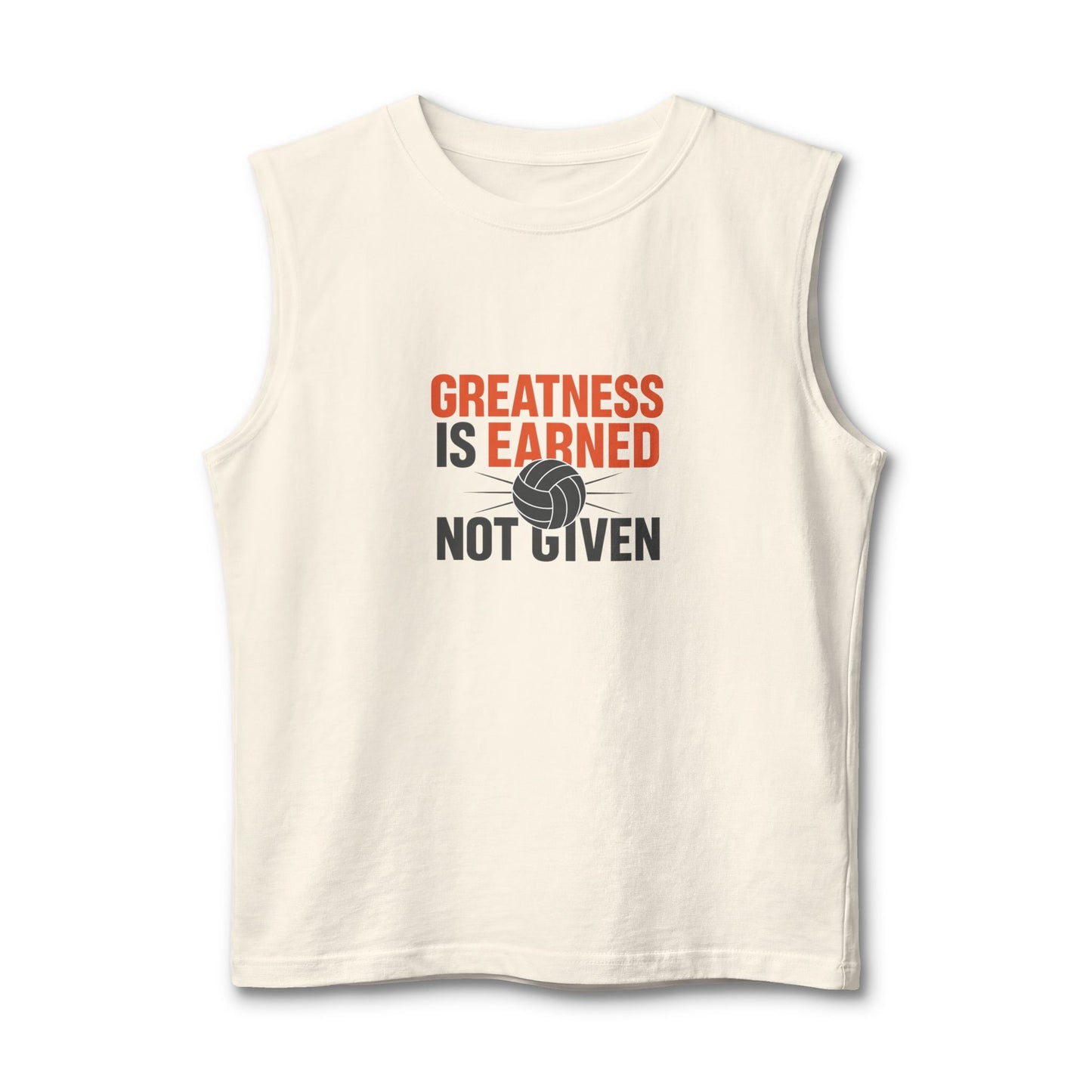 Motivational volleyball mindset sleeveless shirt design
