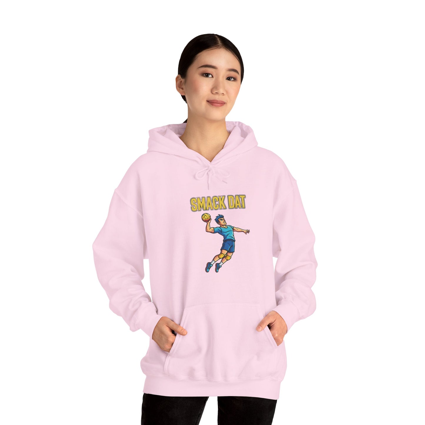 Smack Dat volleyball power slogan hoodie illustration