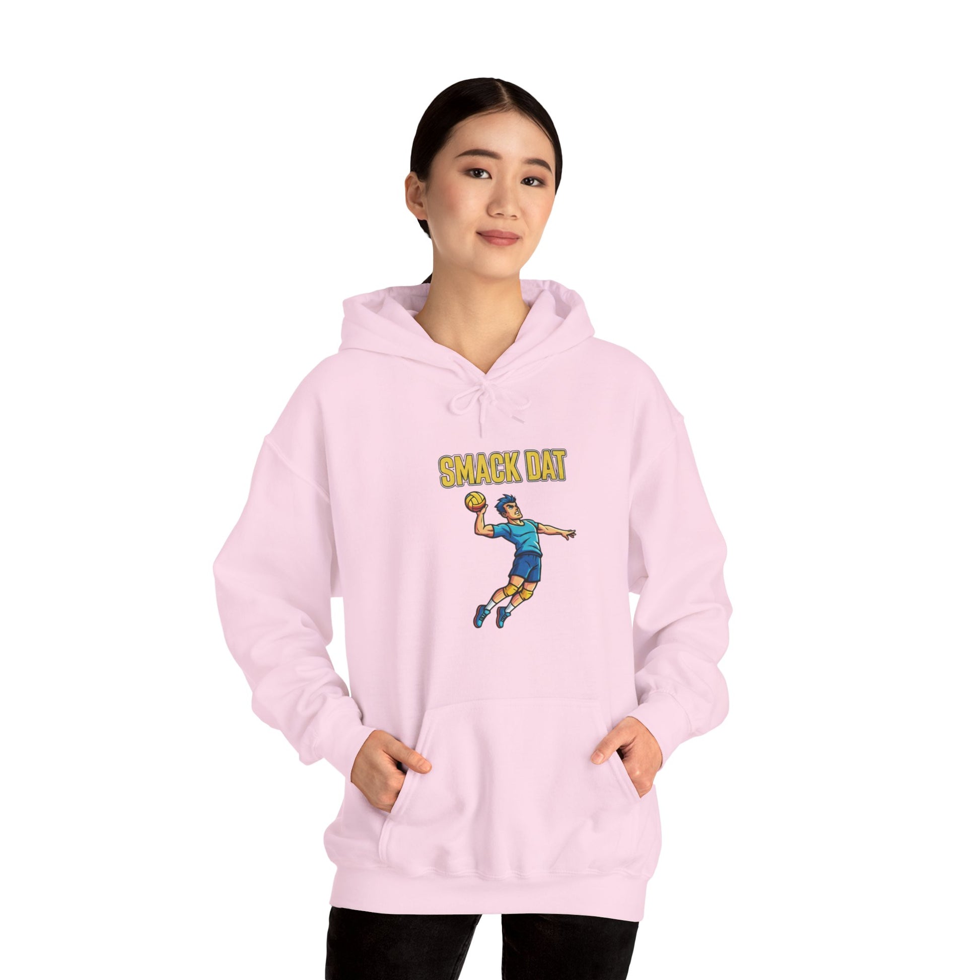 Smack Dat volleyball power slogan hoodie illustration