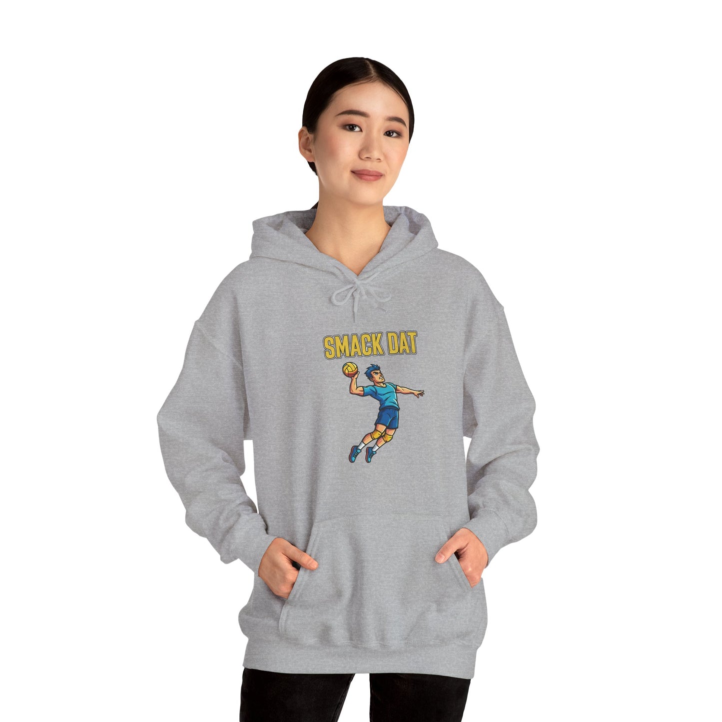 Playful volleyball spike illustration hoodie design