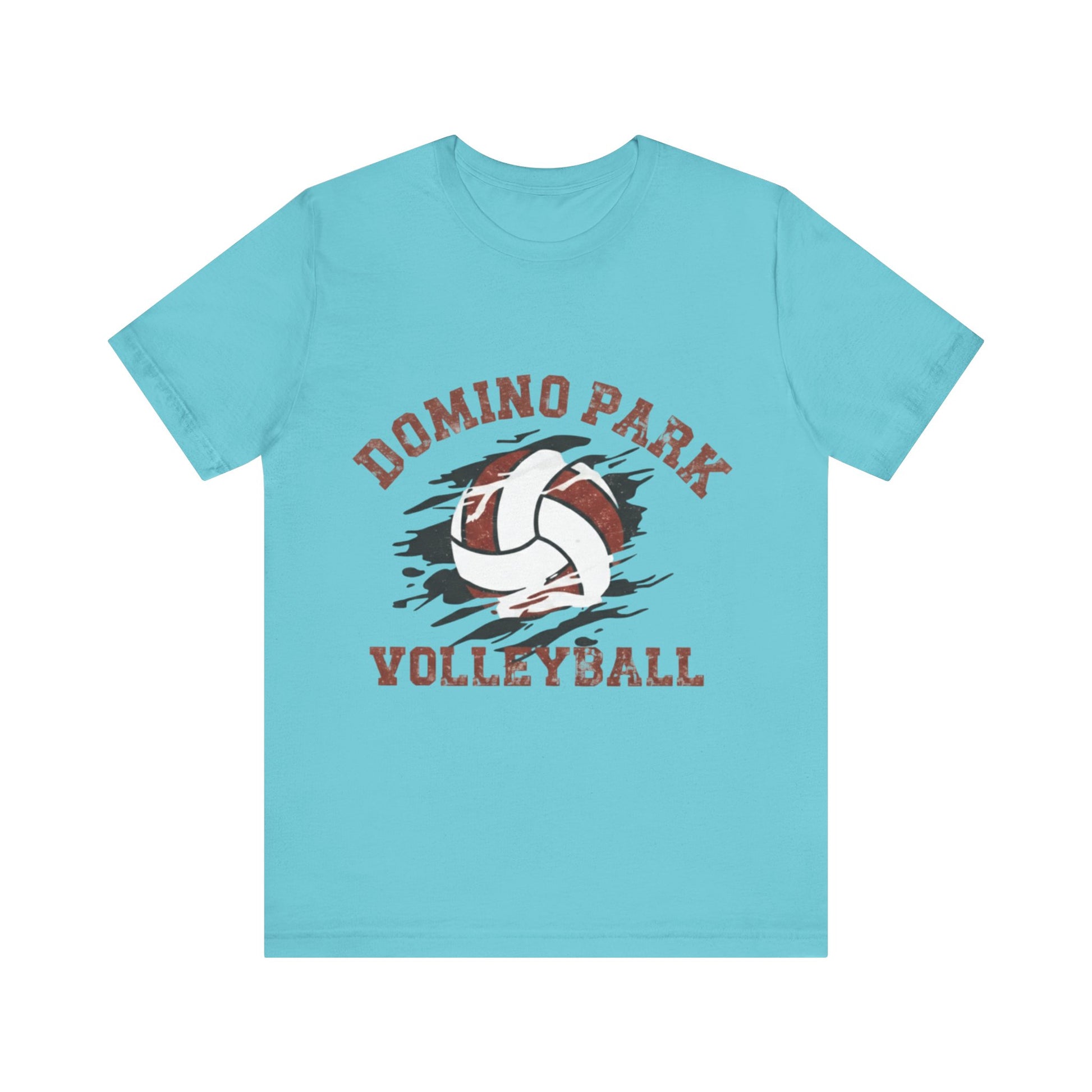 Volleyball lover t-shirt showing action-themed volleyball artwork.